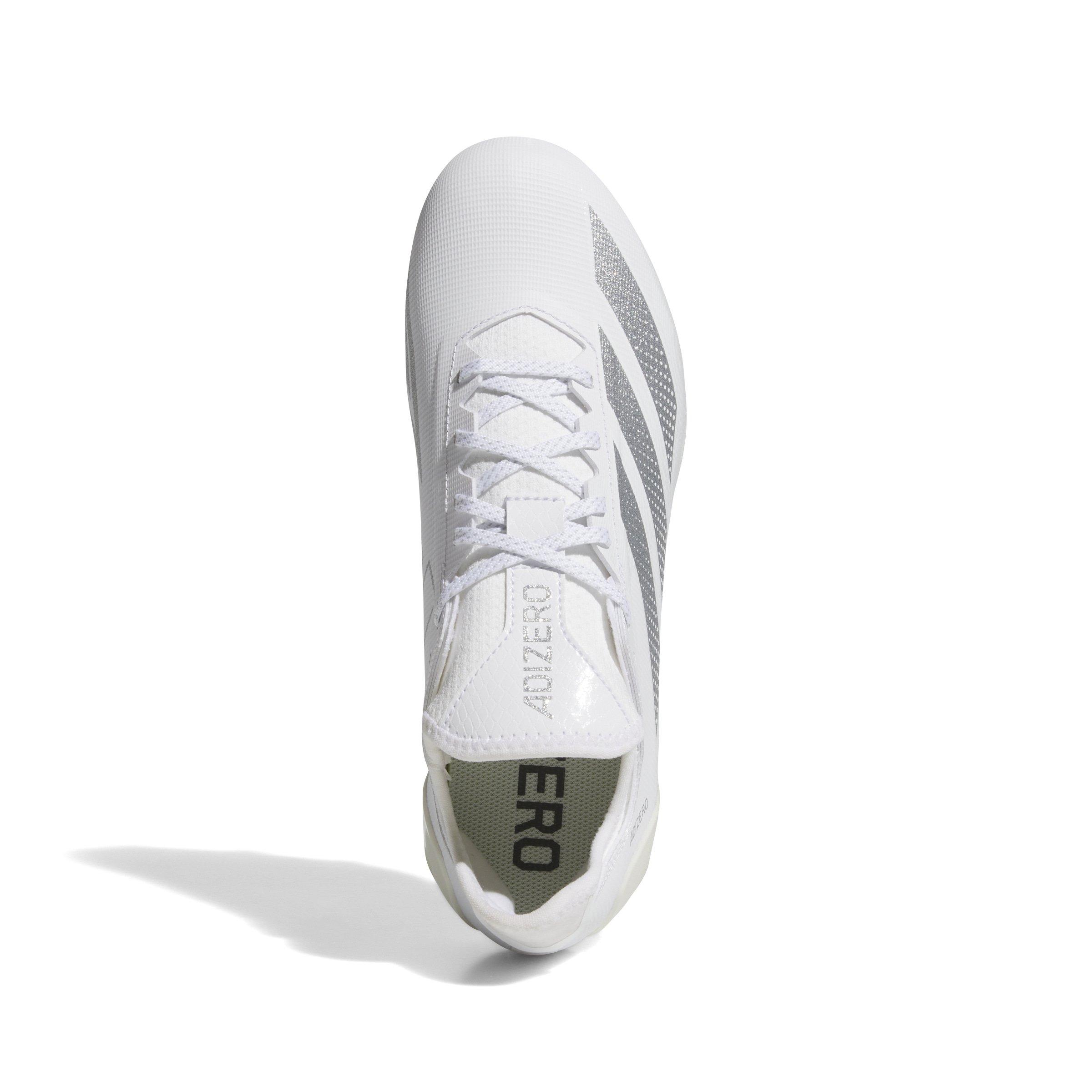 adidas Adizero Electric.1 "Ftwr White/Silver Metallic/Ftwr White" Men's Football Cleat - WHITE/SILVER/WHITE Thumbnail View 7