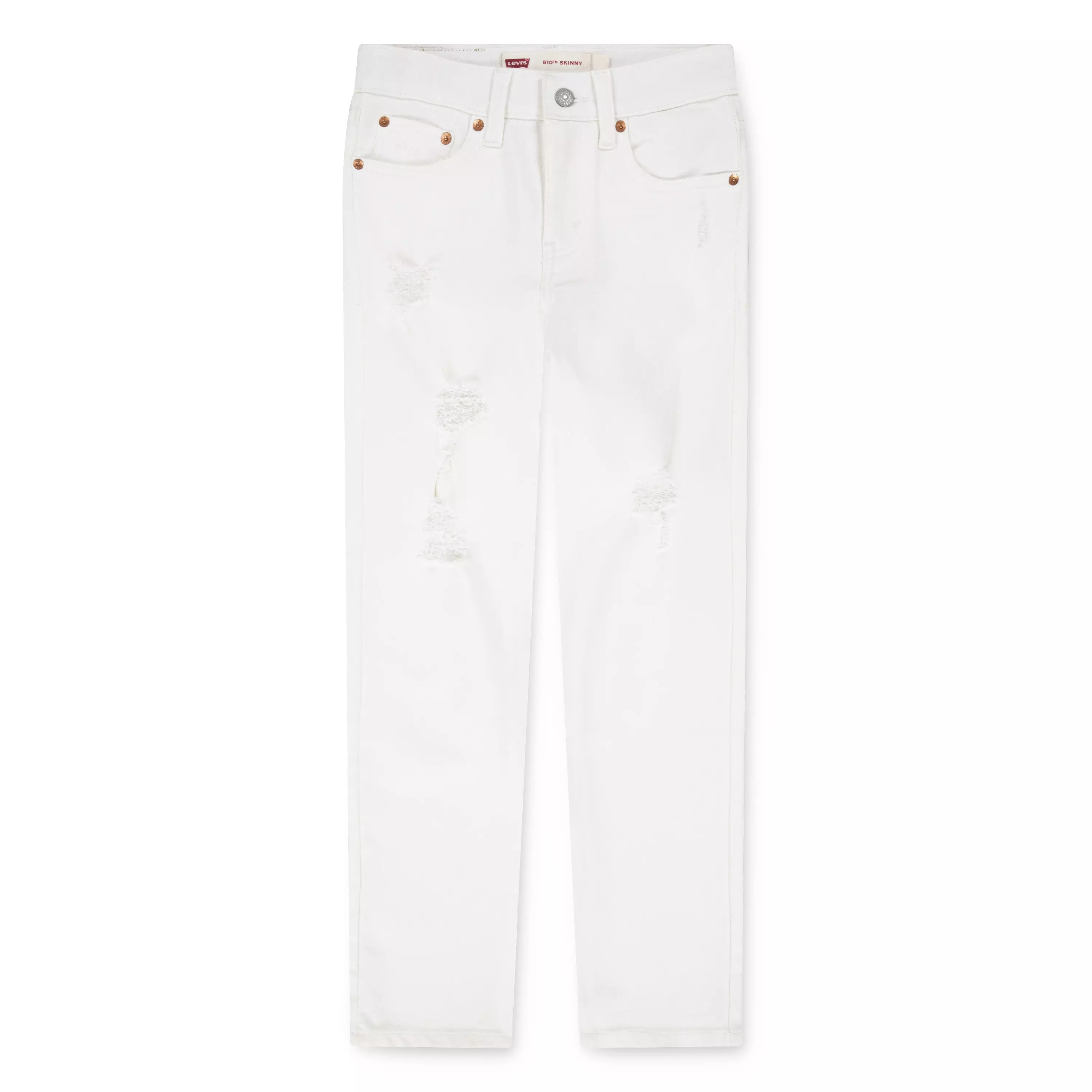 Levi's Big Boys' 510 Skinny Fit White Wash Denim Jeans - WHITE