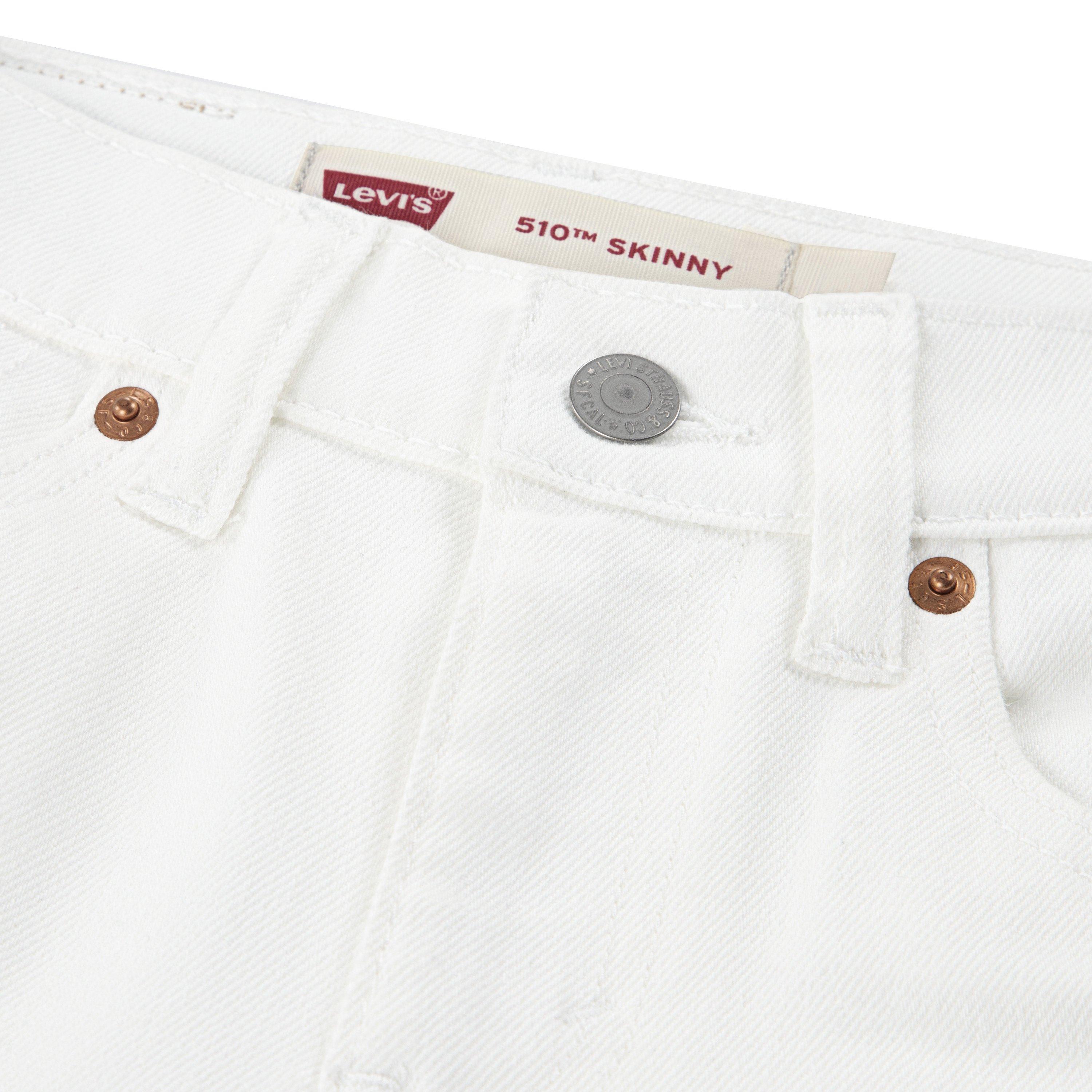 Levi's Big Boys' 510 Skinny Fit White Wash Denim Jeans - WHITE Thumbnail View 7