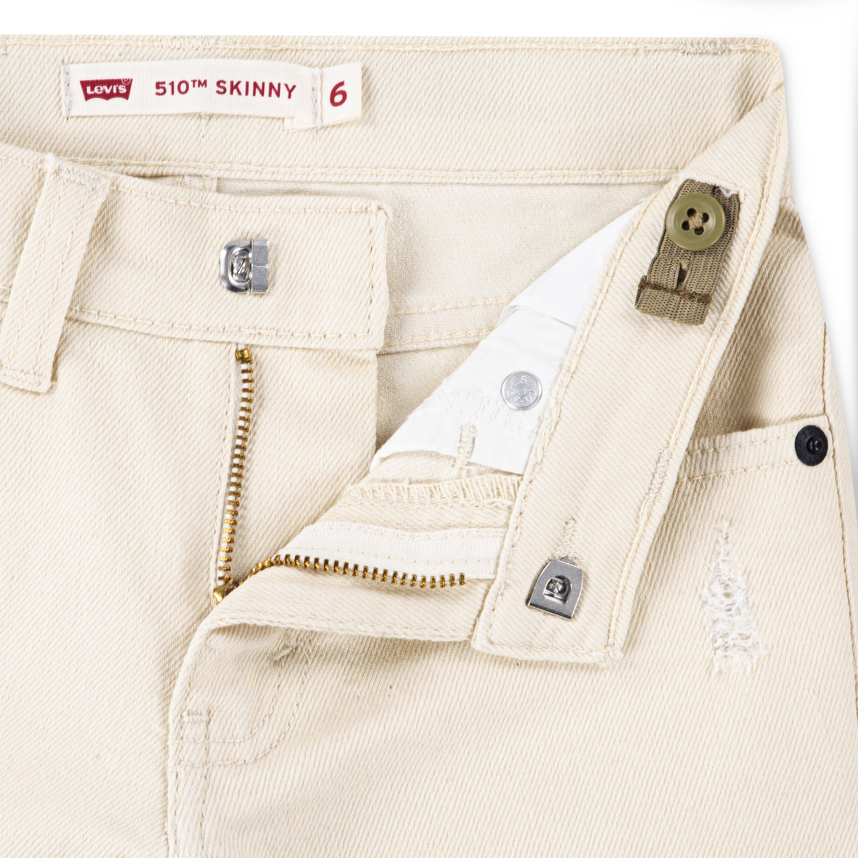 Levi's Little Boys' 510 Skinny Fit Wash Denim Jeans - Beige - BEIGE Thumbnail View 3