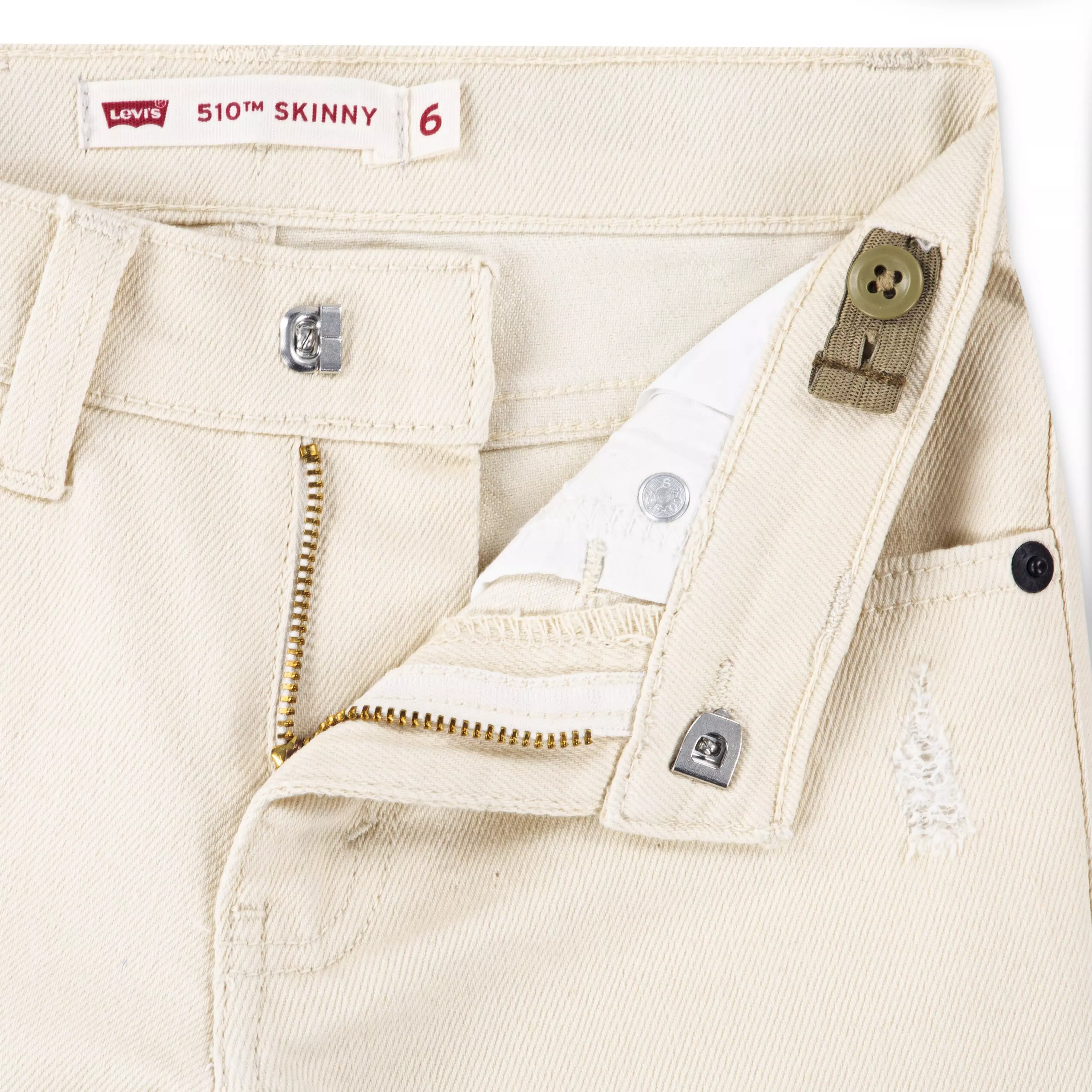Levi's Little Boys' 510 Skinny Fit Wash Denim Jeans - Beige - BEIGE