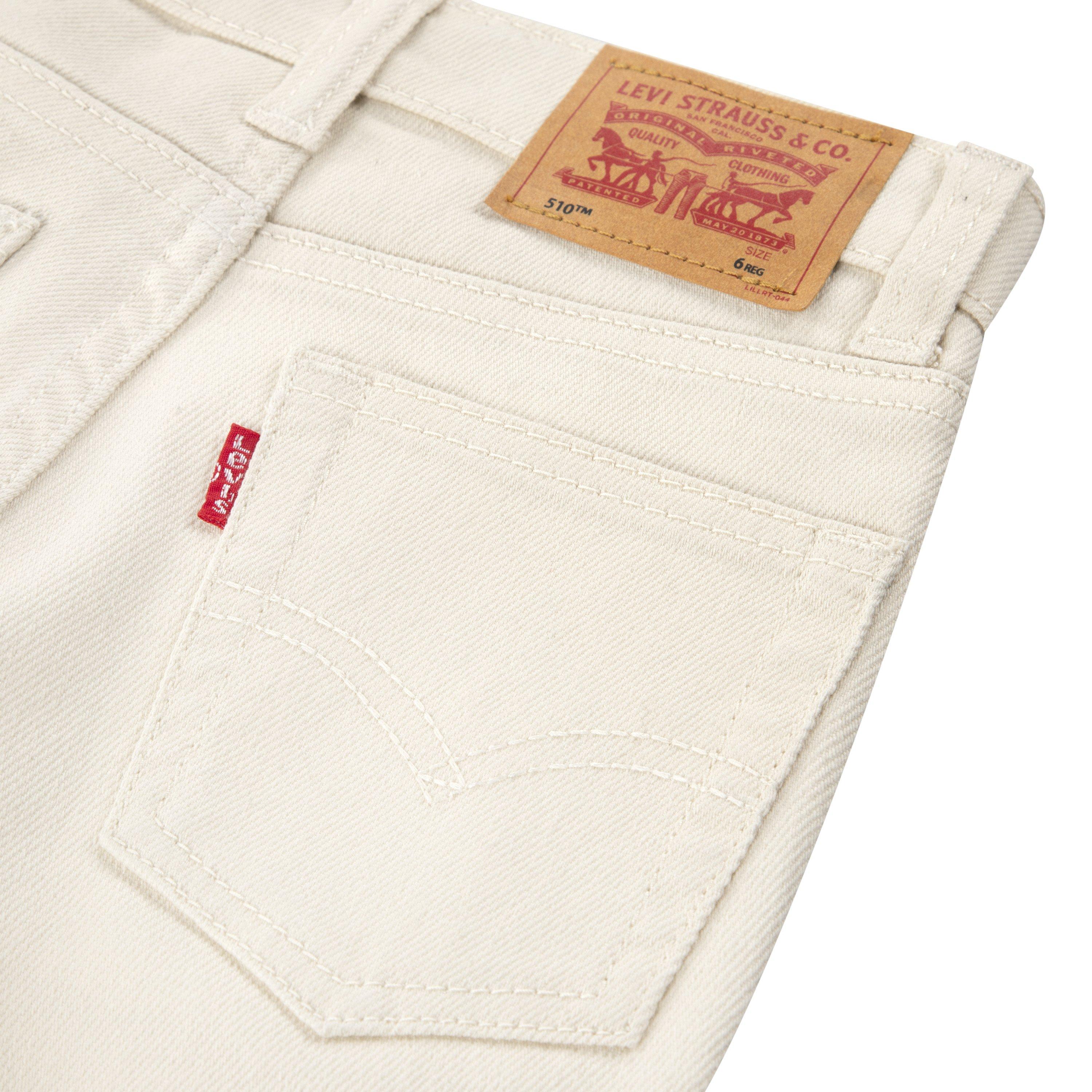 Levi's Little Boys' 510 Skinny Fit Wash Denim Jeans - Beige - BEIGE Thumbnail View 4
