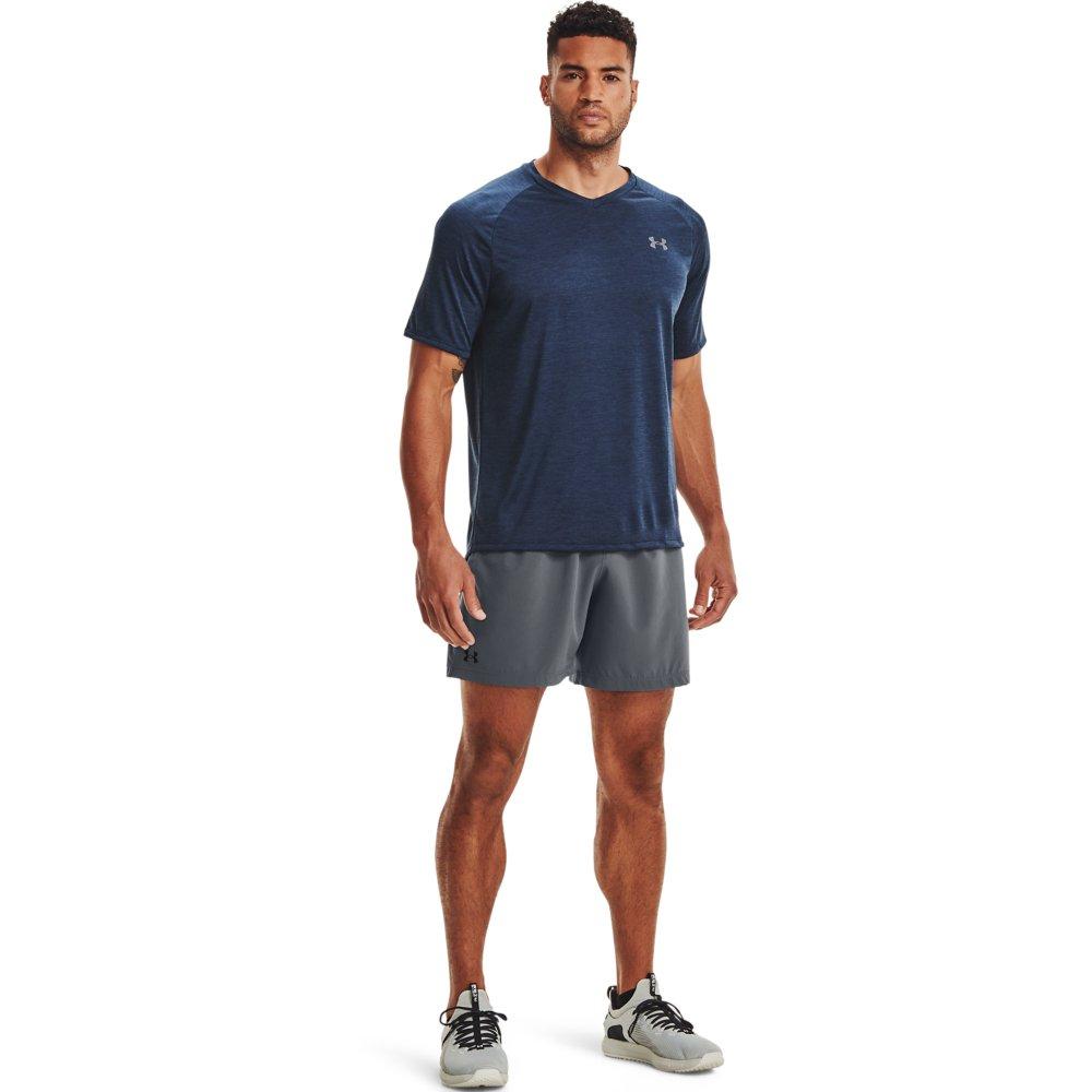 Under Armour Men's Tech 2.0 V-Neck Turquoise Tee - TURQUOISE Thumbnail View 4