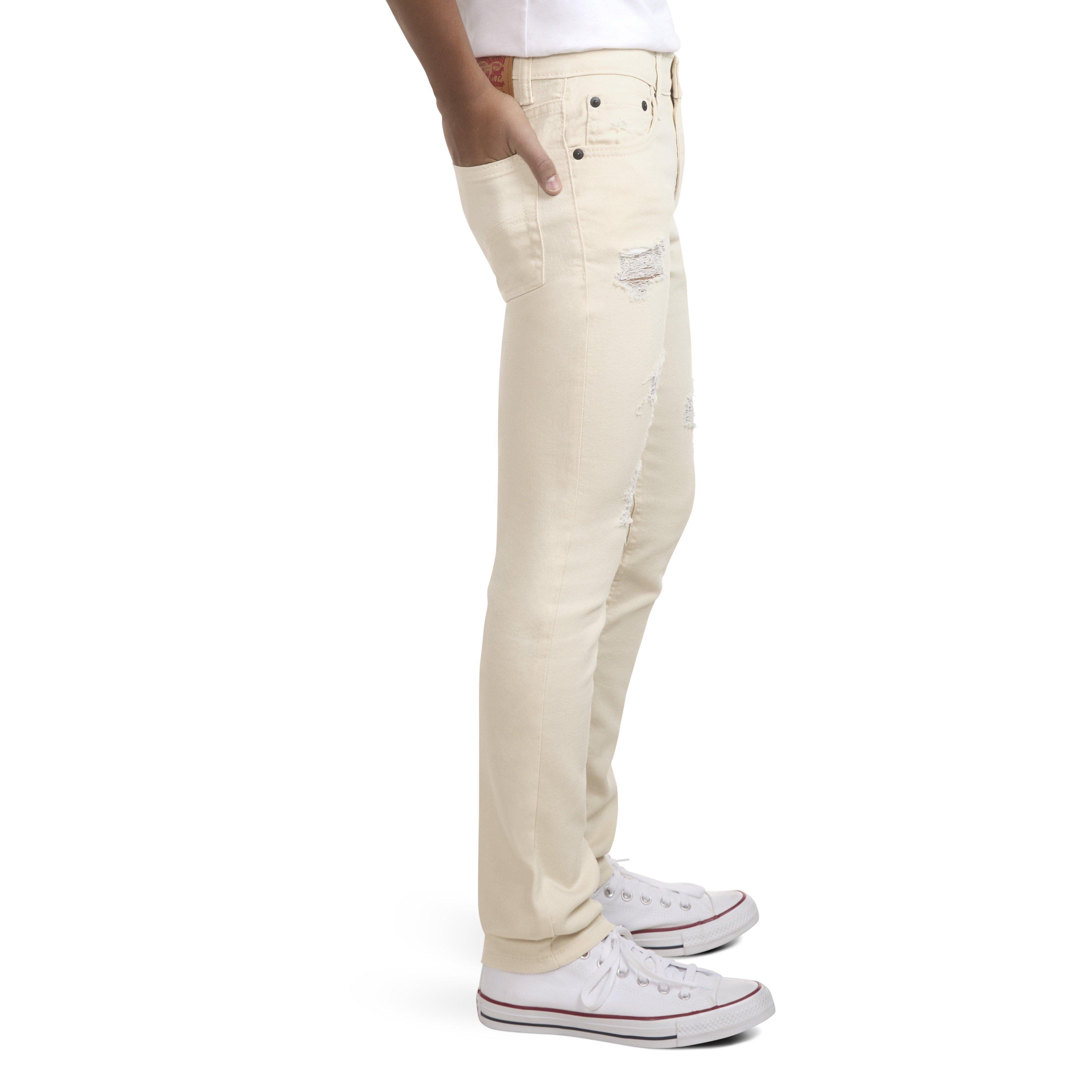 Levi's Big Boys' 510 Skinny Fit Beige Wash Denim Jeans - BEIGE Thumbnail View 3