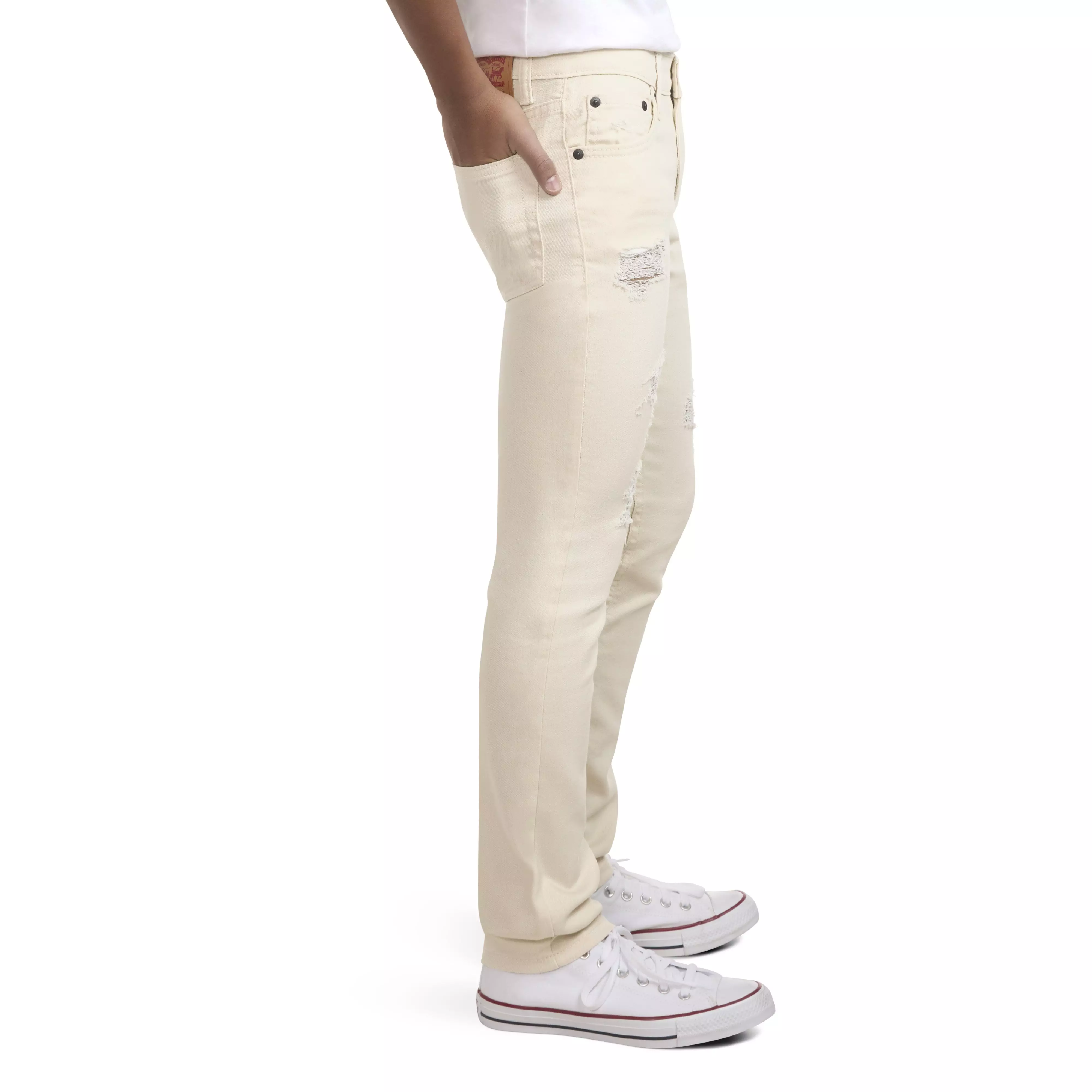 Levi's Big Boys' 510 Skinny Fit Beige Wash Denim Jeans - BEIGE