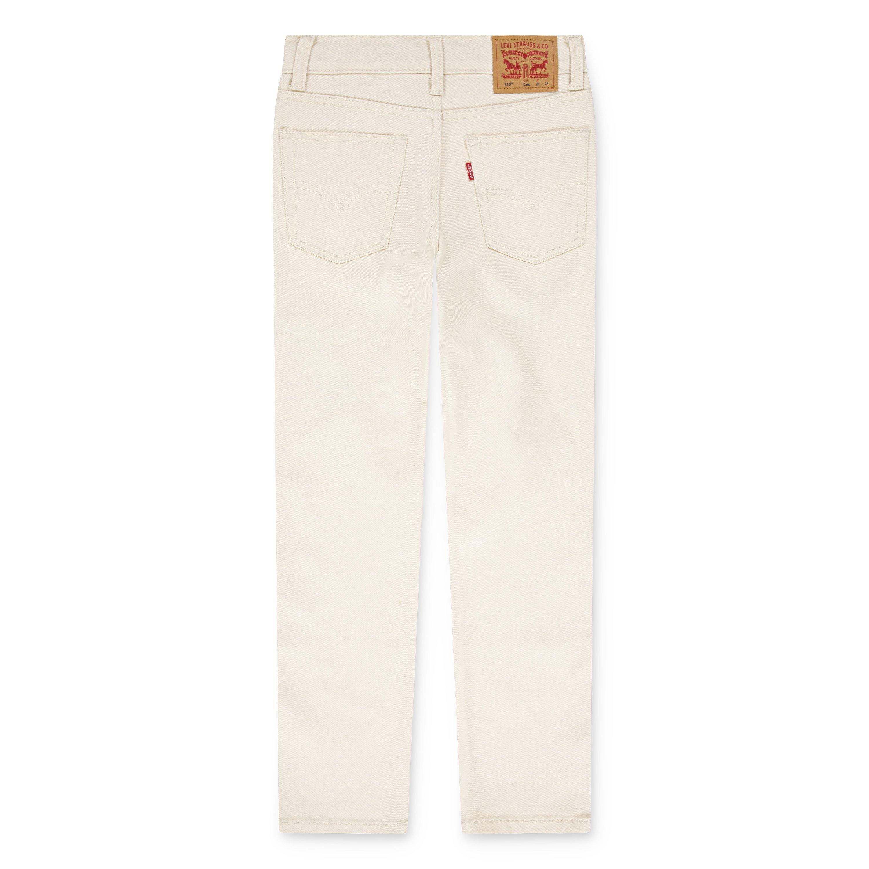 Levi's Big Boys' 510 Skinny Fit Wash Denim Jeans - Beige - BEIGE Thumbnail View 6