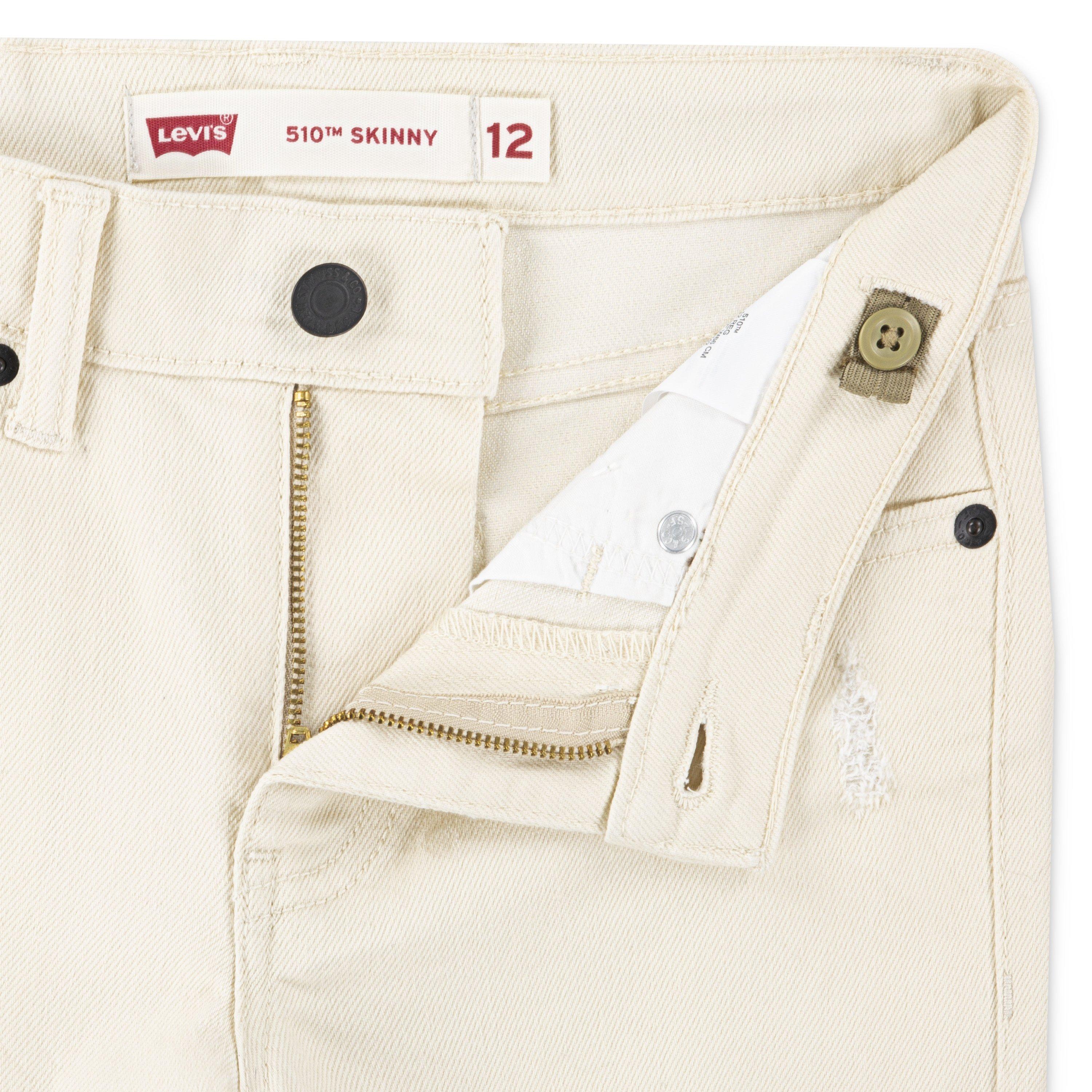 Levi's Big Boys' 510 Skinny Fit Beige Wash Denim Jeans - BEIGE Thumbnail View 7