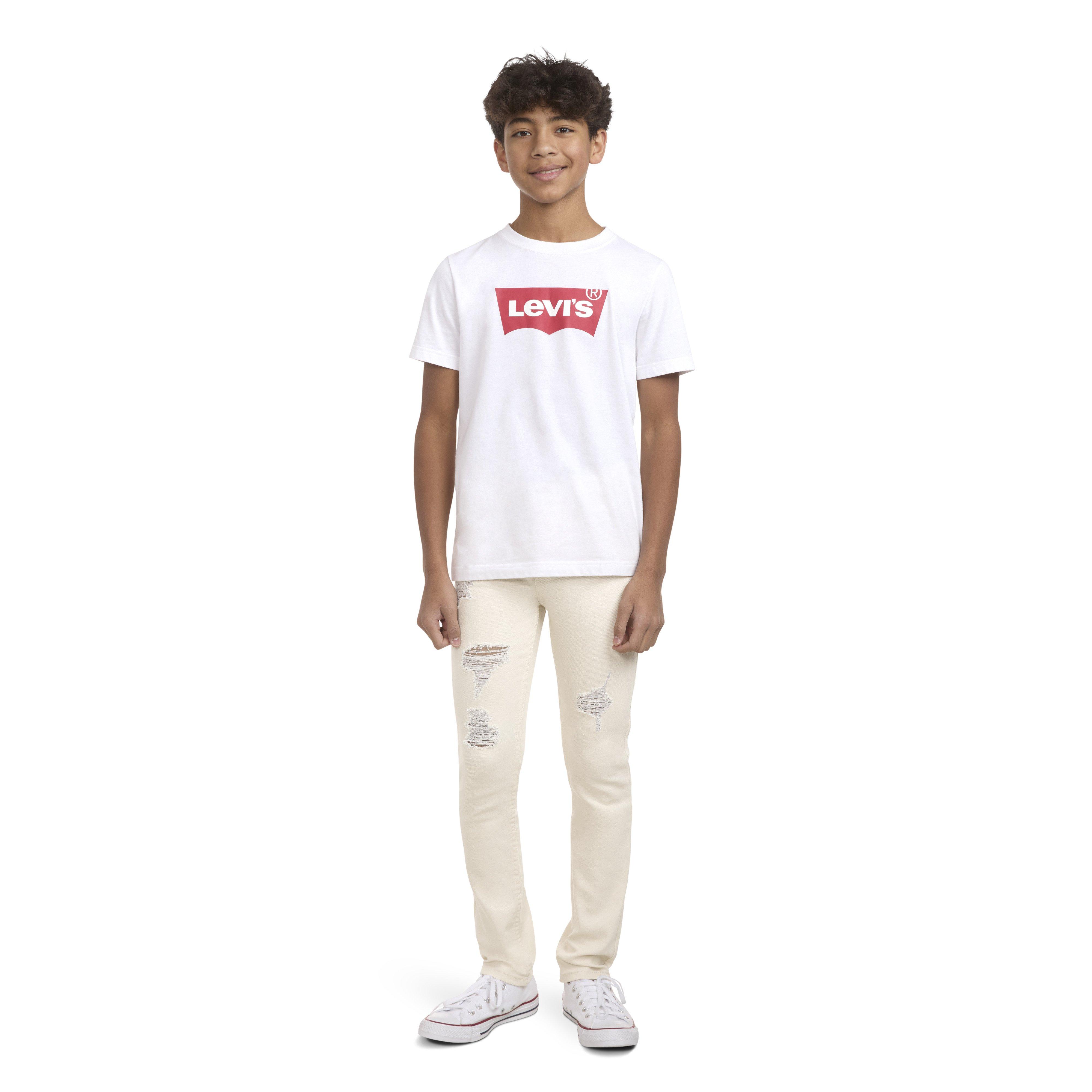 Levi's Big Boys' 510 Skinny Fit Beige Wash Denim Jeans - BEIGE Thumbnail View 9