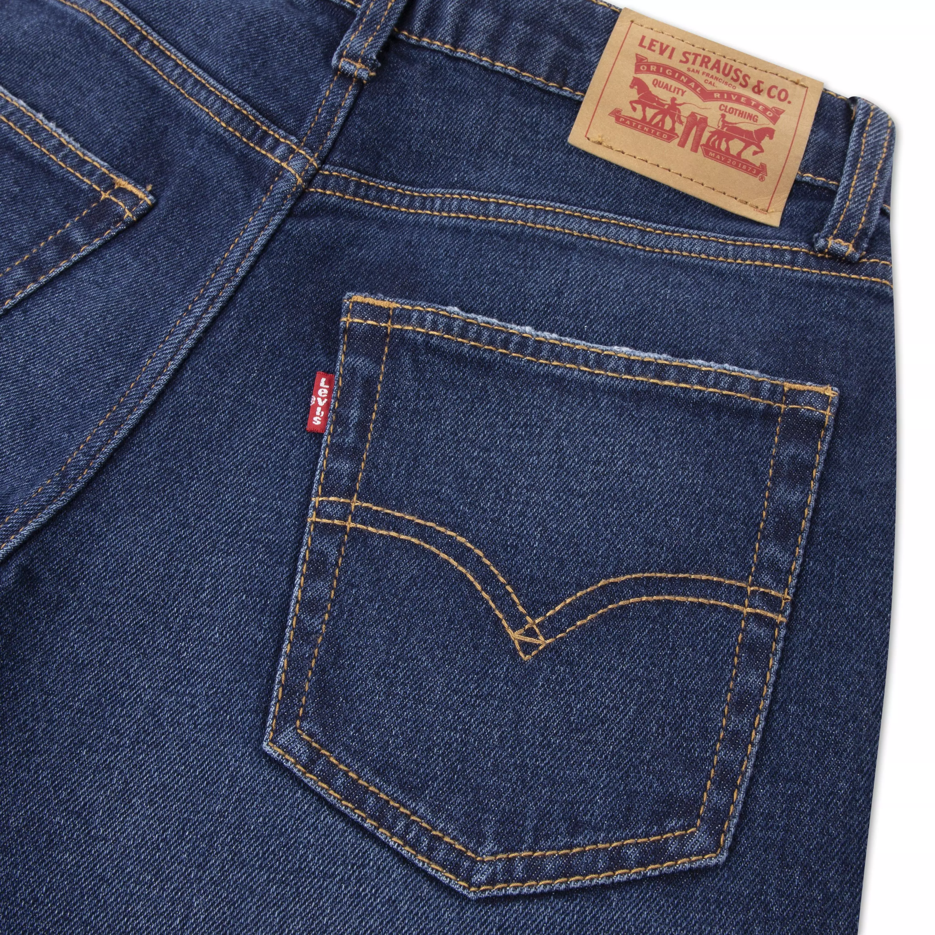 Levi's 555 Relaxed Lt Wash Big Boys' Straight Denim Jeans - Blue - BLUE