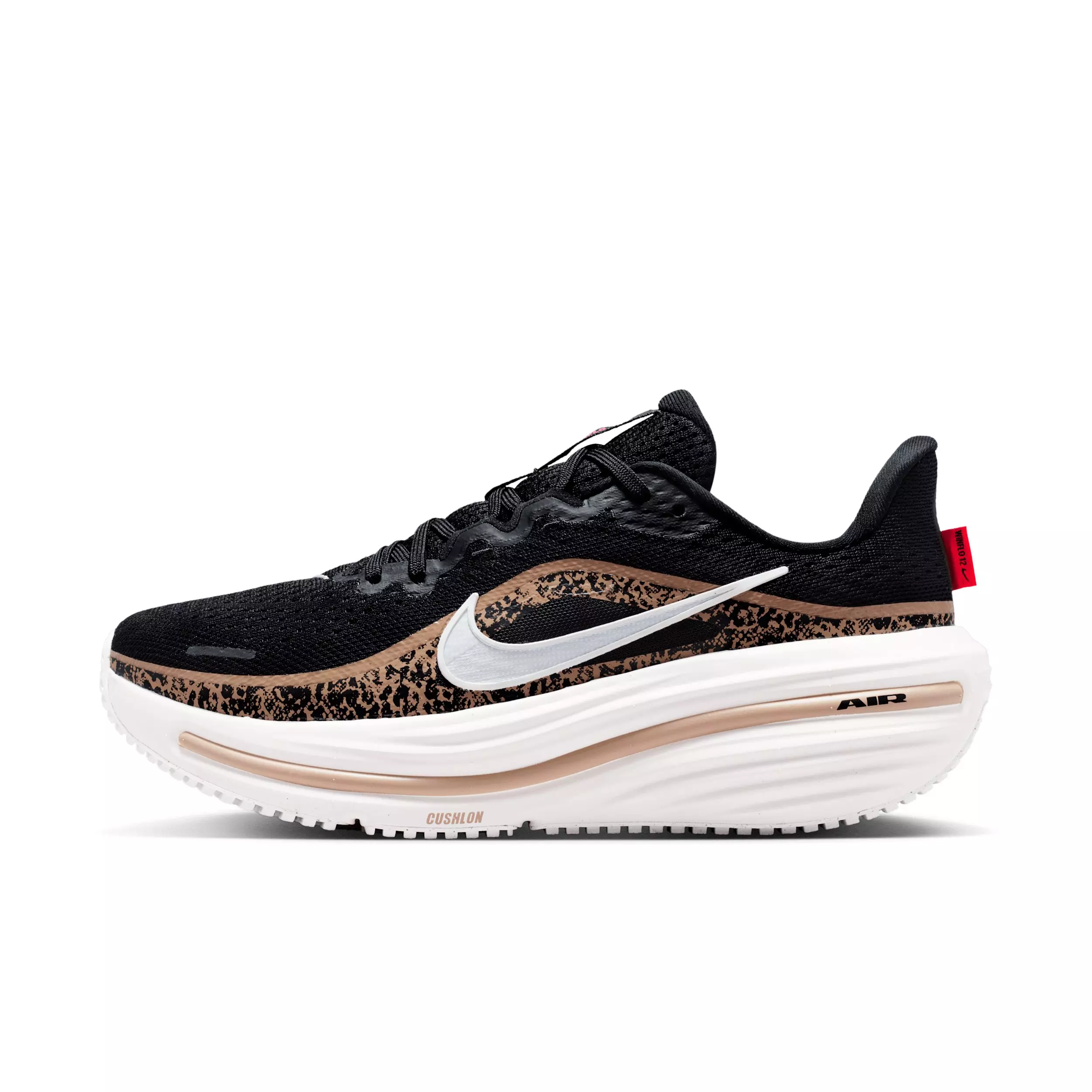 Nike Winflo 12 Print "Black/British Khaki/Fusion Red/Sail" Women's Running Shoe - BLACK/KHAKI/RED/SAIL