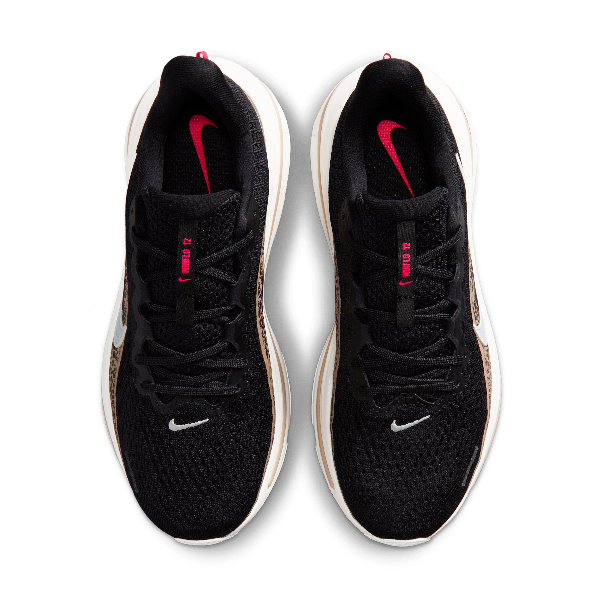Nike Winflo 12 Print "Black/British Khaki/Fusion Red/Sail" Women's Running Shoe - BLACK/KHAKI/RED/SAIL