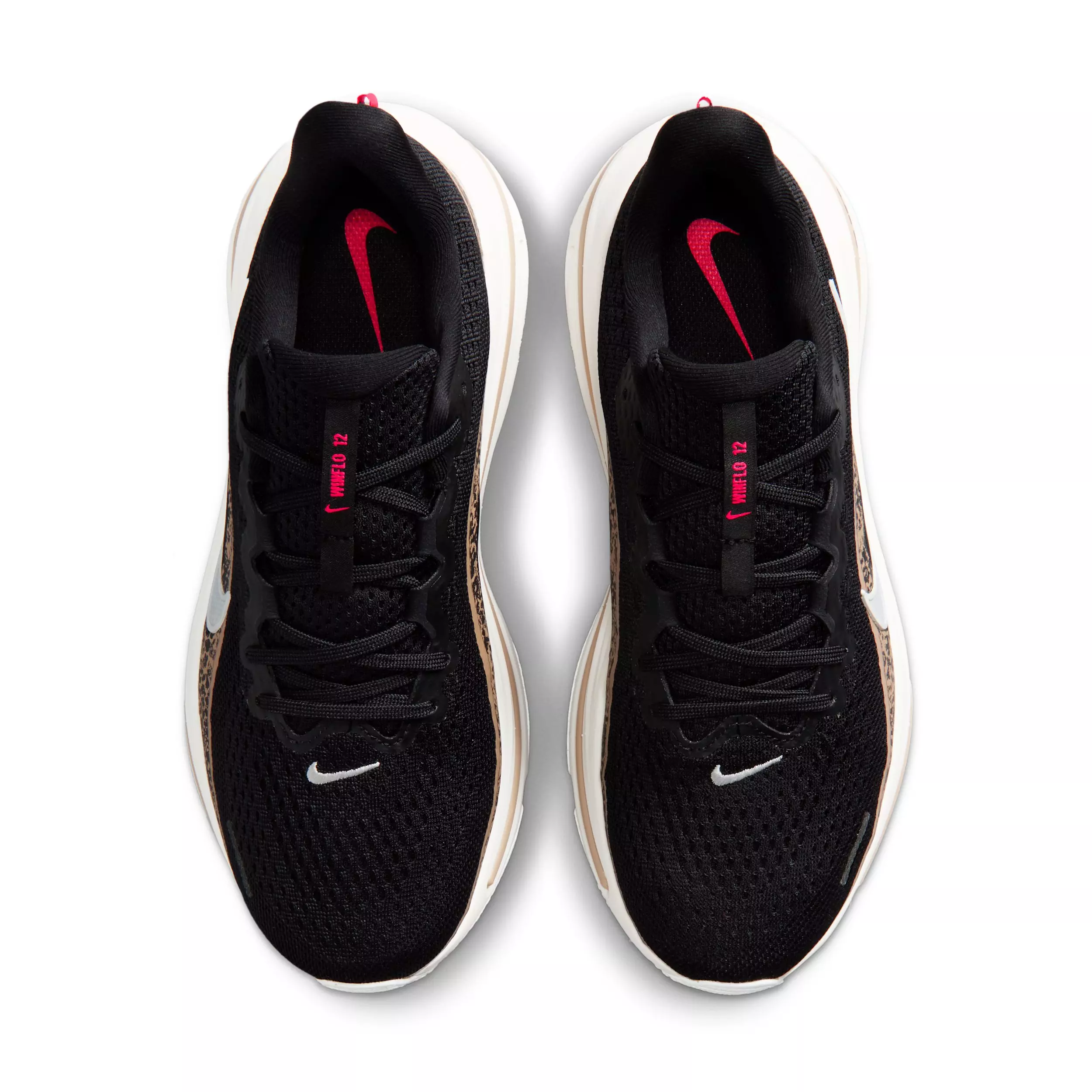 Nike Winflo 12 Print "Black/British Khaki/Fusion Red/Sail" Women's Running Shoe - BLACK/KHAKI/RED/SAIL