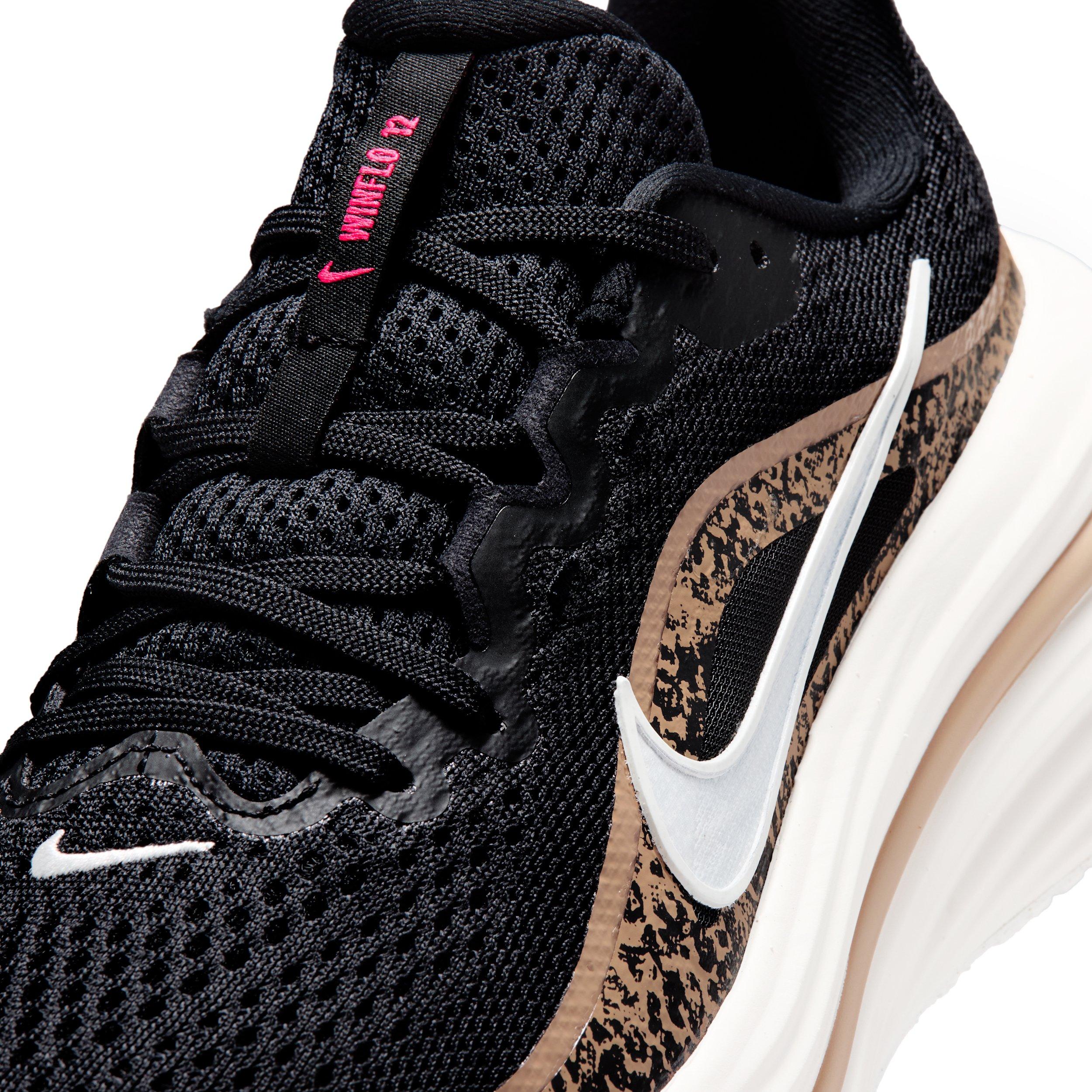 Nike Winflo 12 Print "Black/British Khaki/Fusion Red/Sail" Women's Running Shoe - BLACK/KHAKI/RED/SAIL