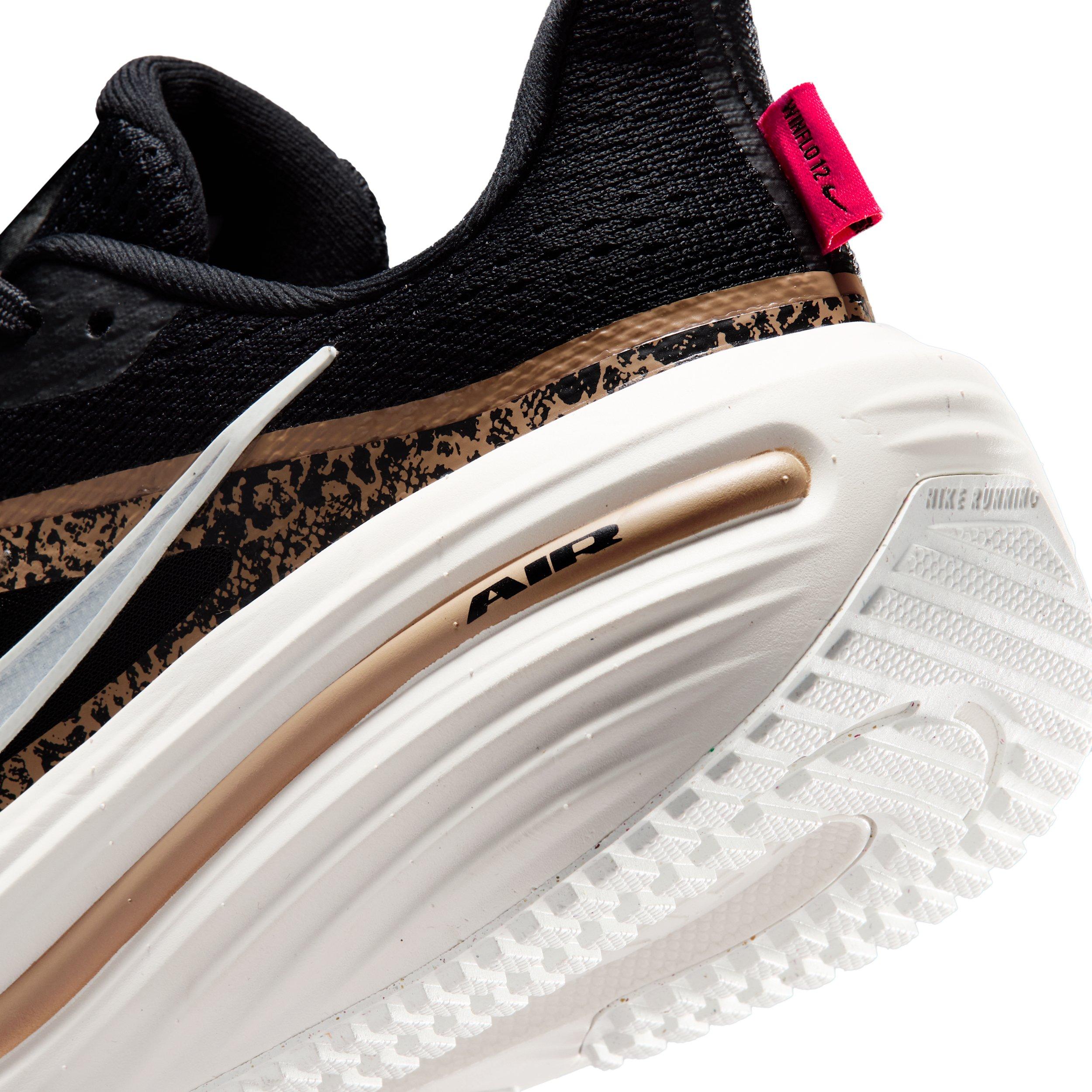Nike Winflo 12 Print "Black/British Khaki/Fusion Red/Sail" Women's Running Shoe - BLACK/KHAKI/RED/SAIL