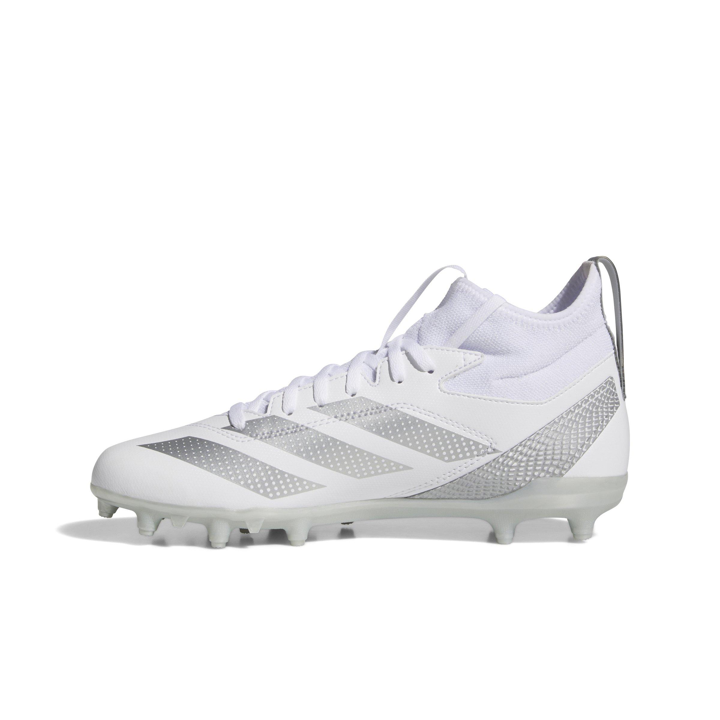 adidas Adizero Impact.2 "Ftwr White/Silver Metallic" Men's Football Cleat - WHITE/SILVER/WHITE Thumbnail View 2
