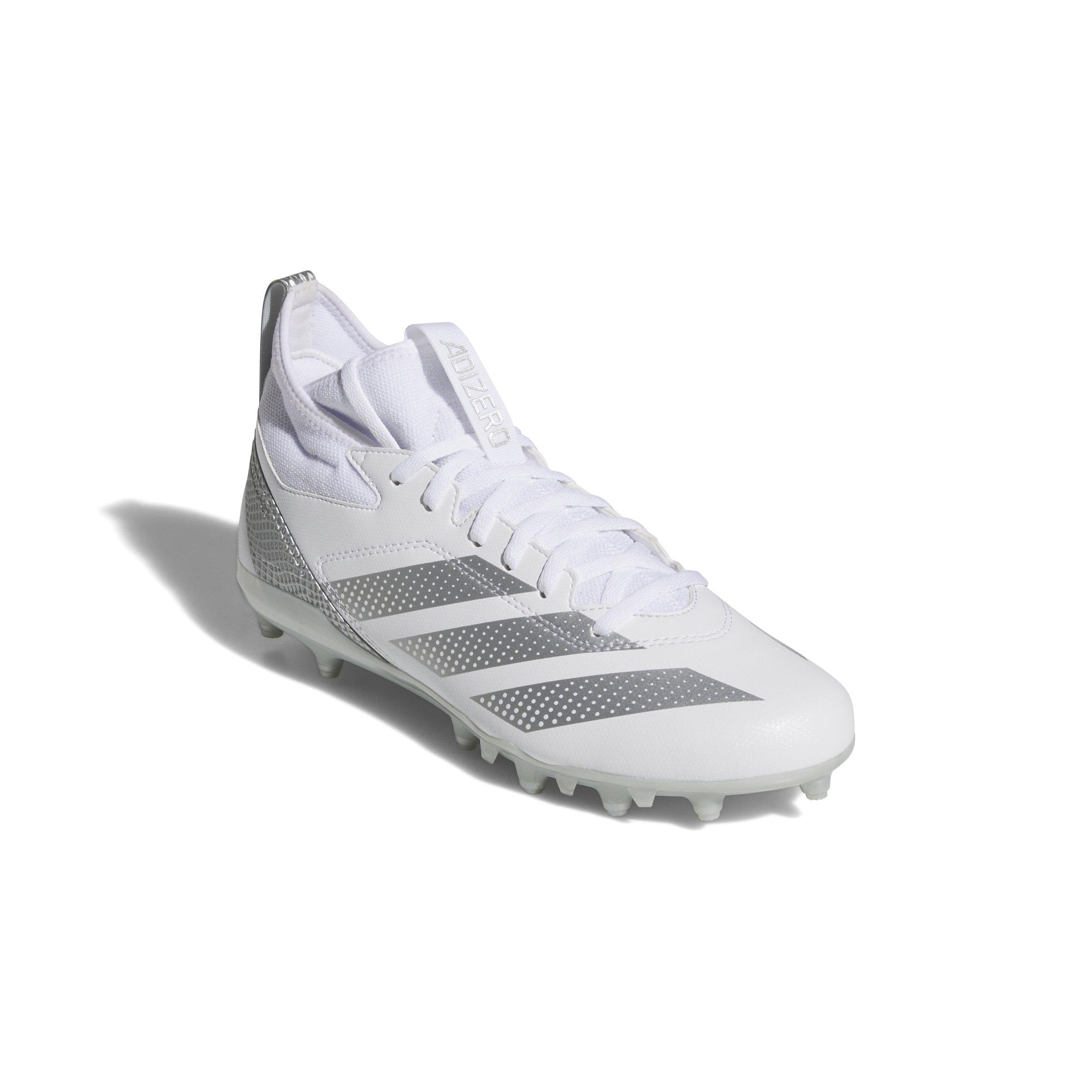 adidas Adizero Impact.2 "Ftwr White/Silver Metallic" Men's Football Cleat - WHITE/SILVER/WHITE Thumbnail View 3