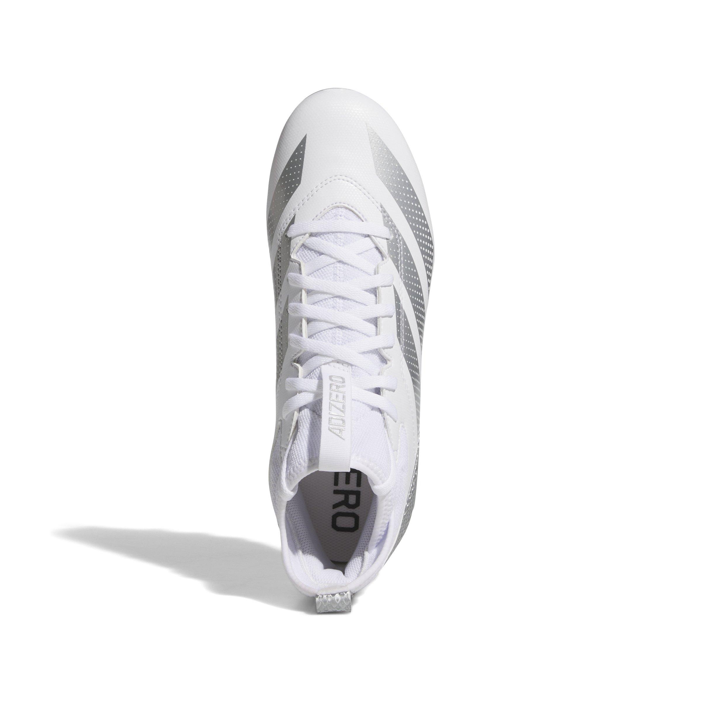 adidas Adizero Impact.2 "Ftwr White/Silver Metallic" Men's Football Cleat - WHITE/SILVER/WHITE Thumbnail View 5