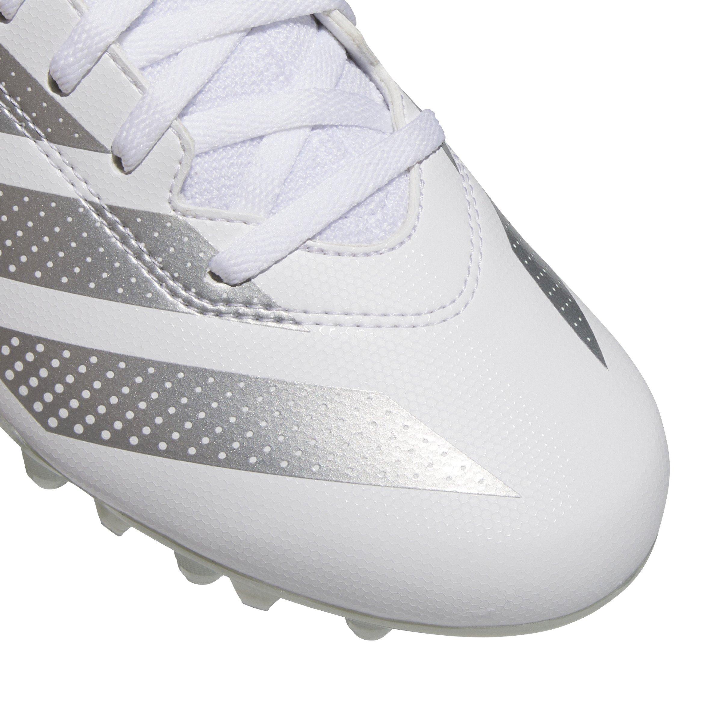 adidas Adizero Impact.2 "Ftwr White/Silver Metallic" Men's Football Cleat - WHITE/SILVER/WHITE Thumbnail View 8