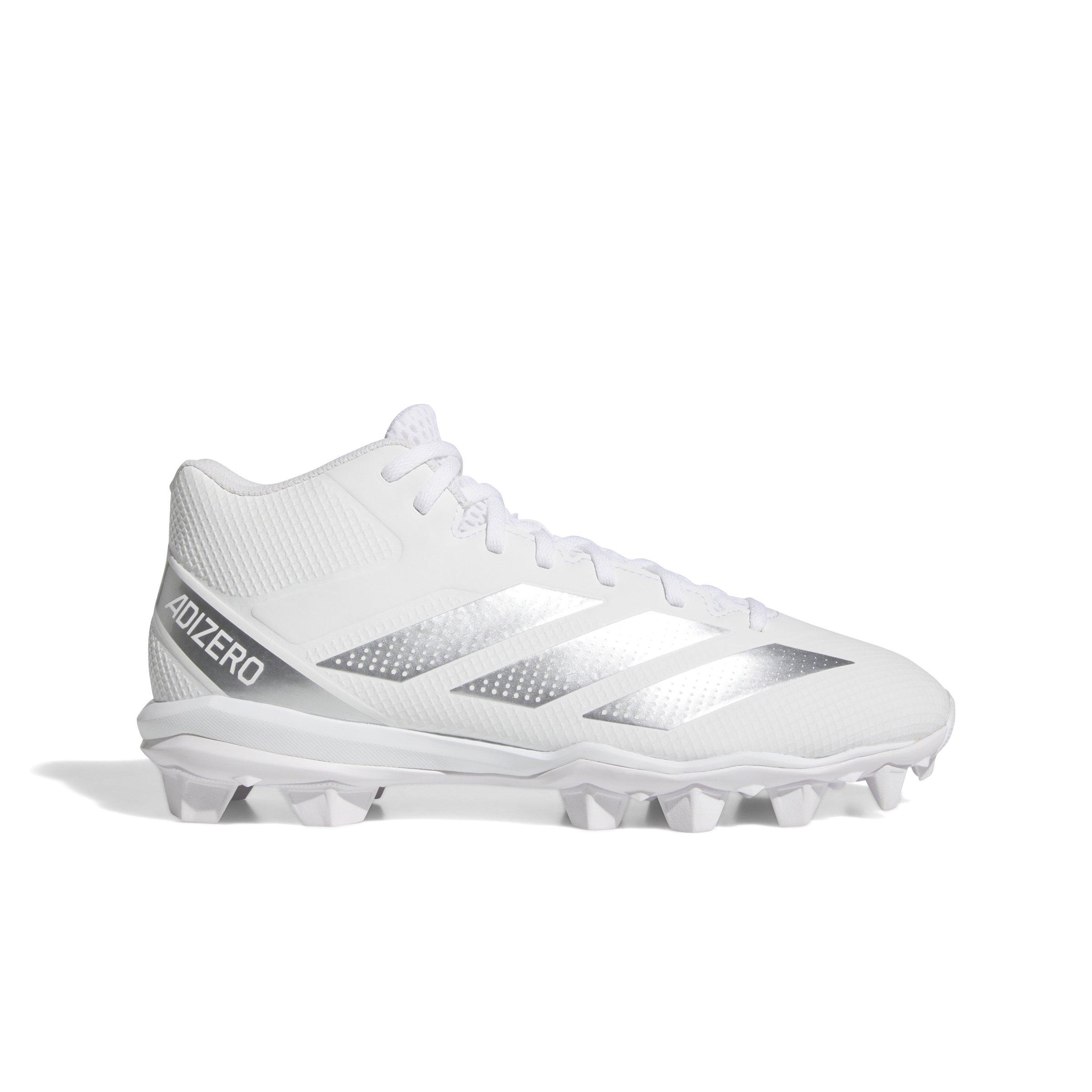 adidas Adizero Impact.2 "Ftwr White/Silver Metallic/Ftwr White" Men's Football Cleat - WHITE/SILVER/WHITE Thumbnail View 1