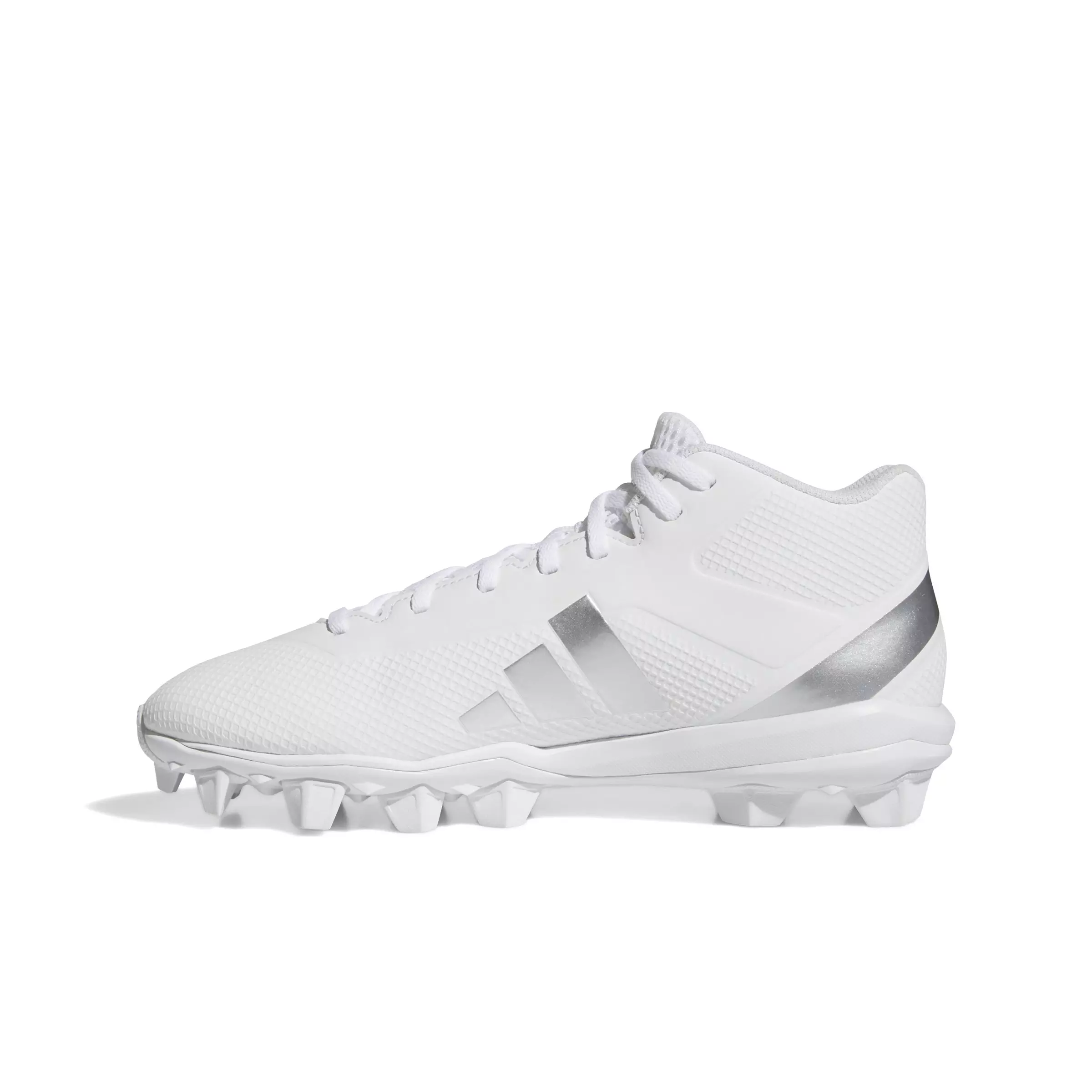 adidas Adizero Impact.2 "Ftwr White/Silver Metallic/Ftwr White" Men's Football Cleat - WHITE/SILVER/WHITE