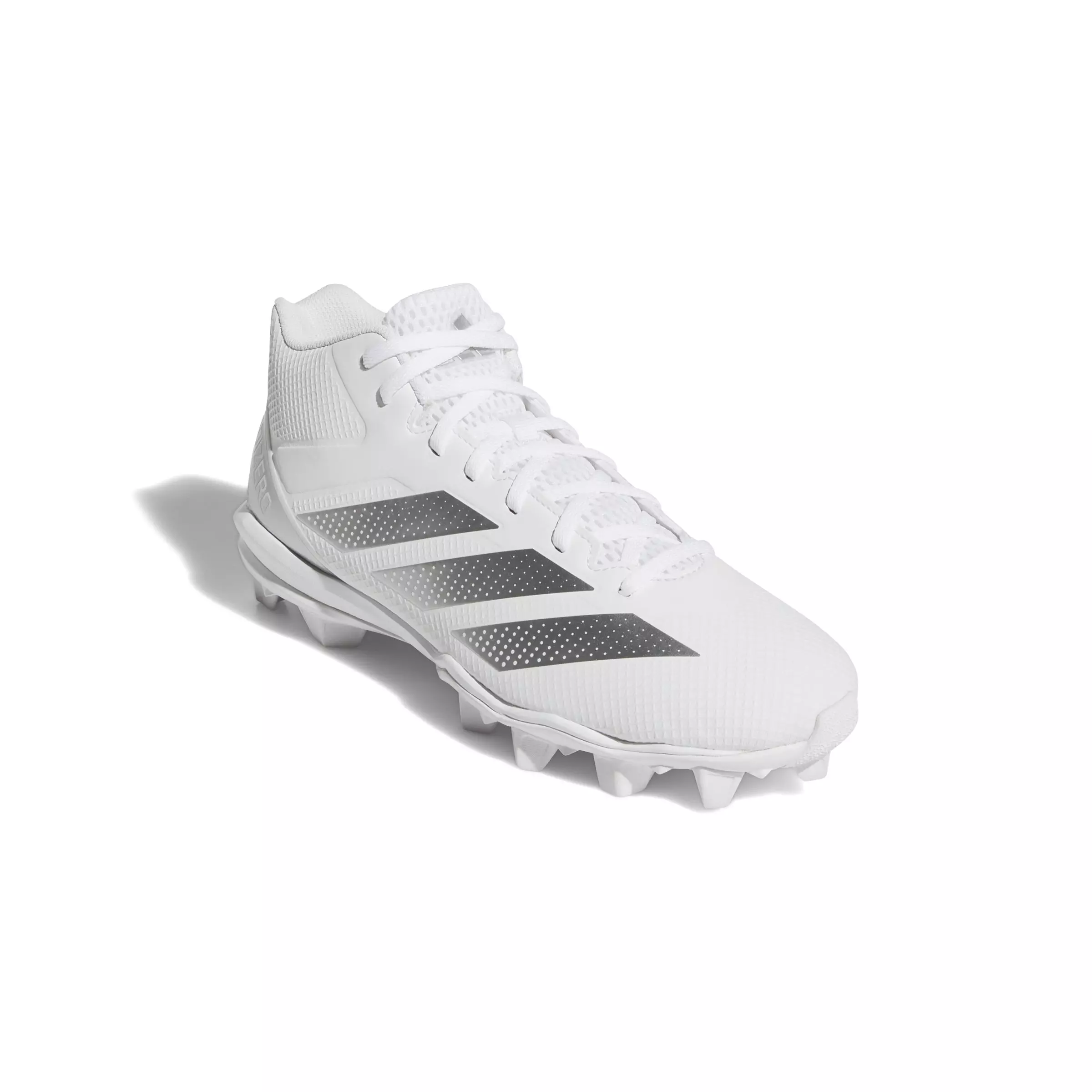 adidas Adizero Impact.2 "Ftwr White/Silver Metallic/Ftwr White" Men's Football Cleat - WHITE/SILVER/WHITE