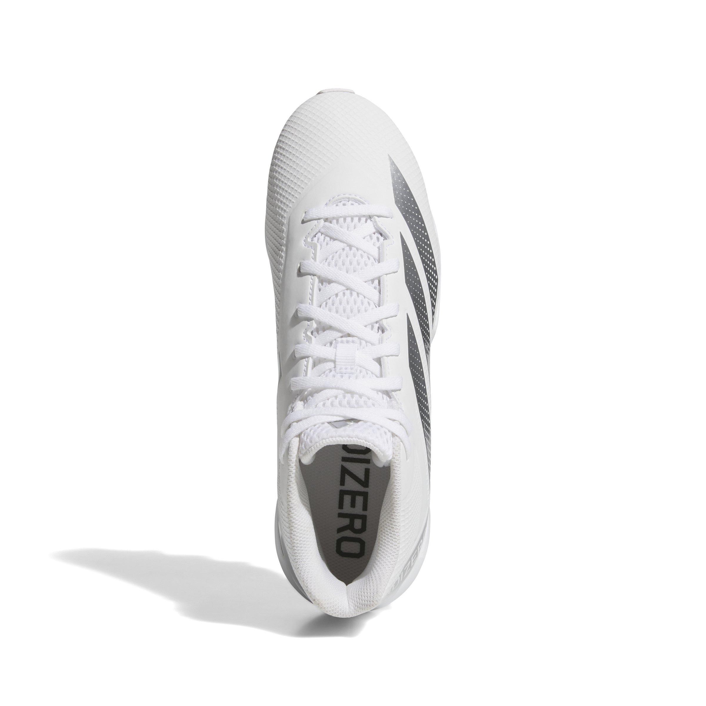 adidas Adizero Impact.2 "Ftwr White/Silver Metallic/Ftwr White" Men's Football Cleat - WHITE/SILVER/WHITE Thumbnail View 5