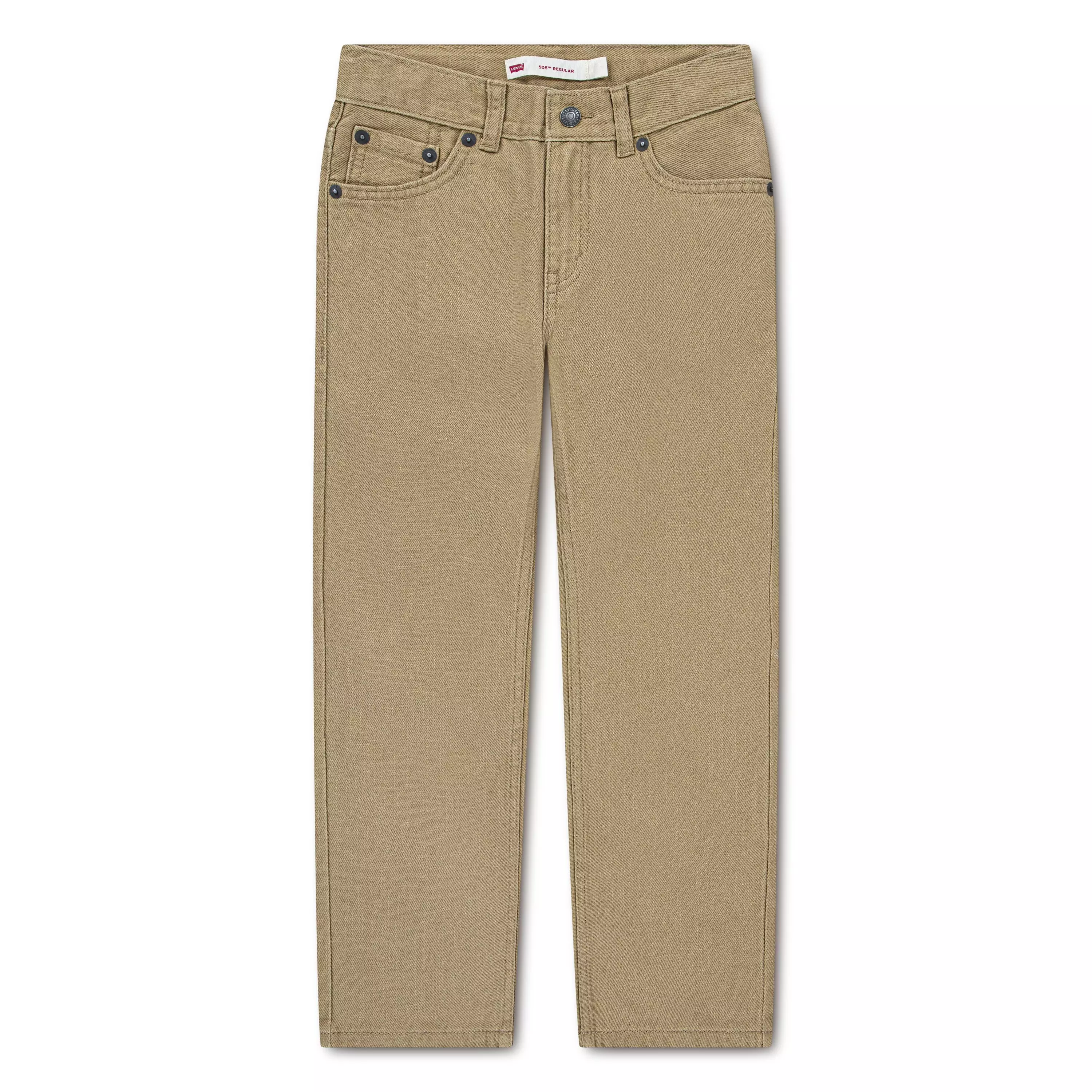 Levi's Little Boys' 505 Regular Fit Lt Wash Denim Jeans - Khaki - KHAKI