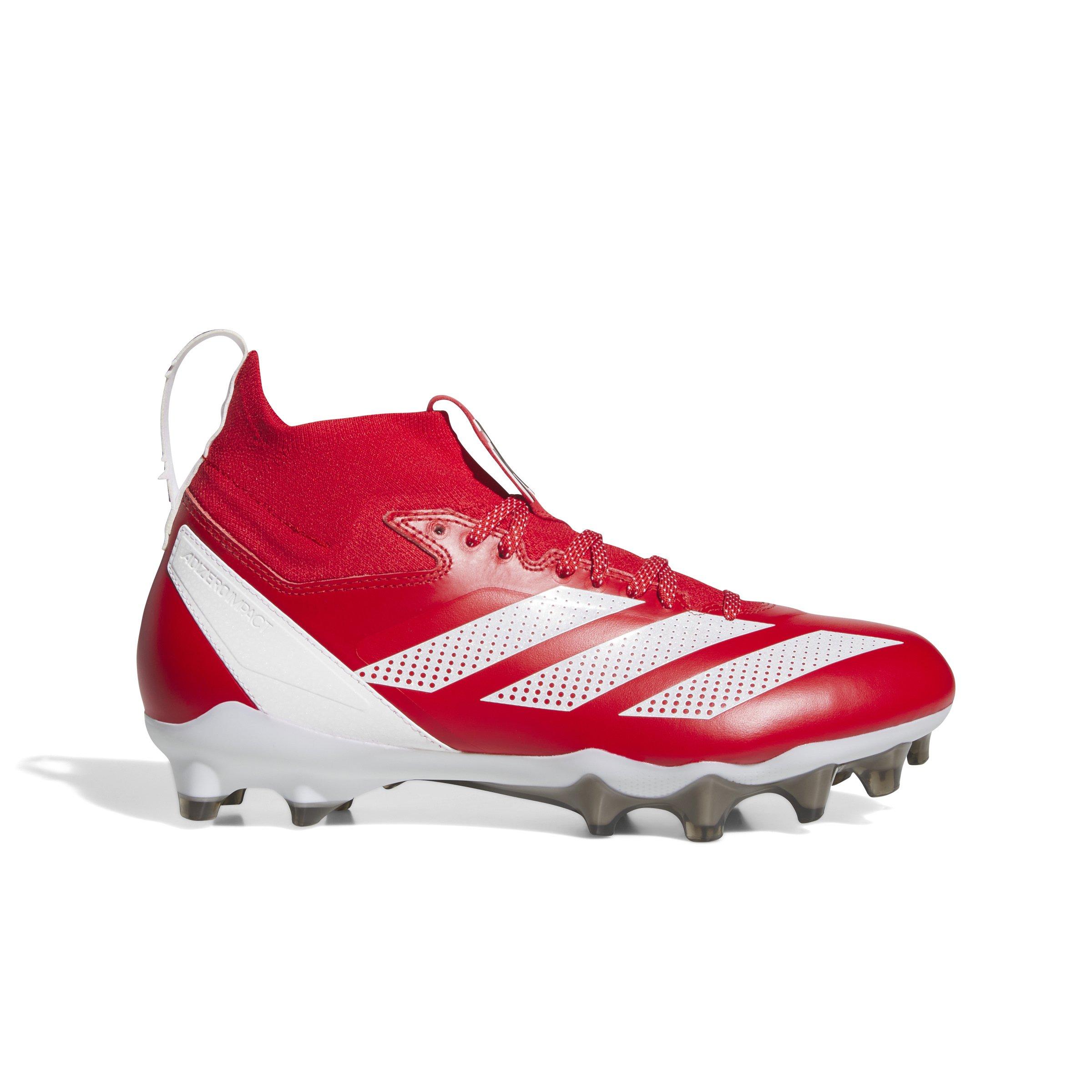 adidas Adizero Impact + PE "Team Colleg Red/Ftwr White/Team Colleg Red" Men's Football Cleat - RED/WHITE/RED Thumbnail View 1