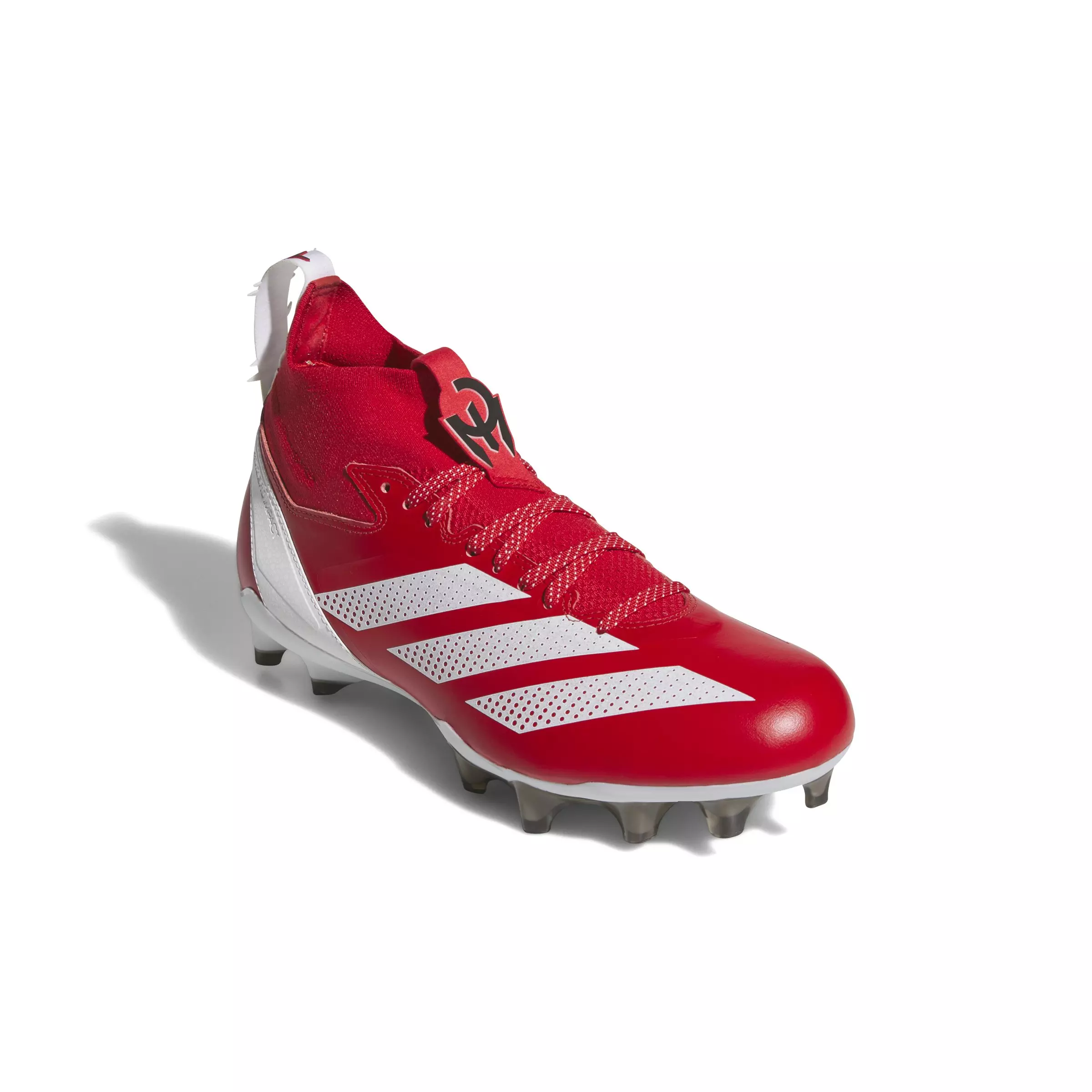 adidas Adizero Impact + PE "Team Colleg Red/Ftwr White/Team Colleg Red" Men's Football Cleat - RED/WHITE/RED