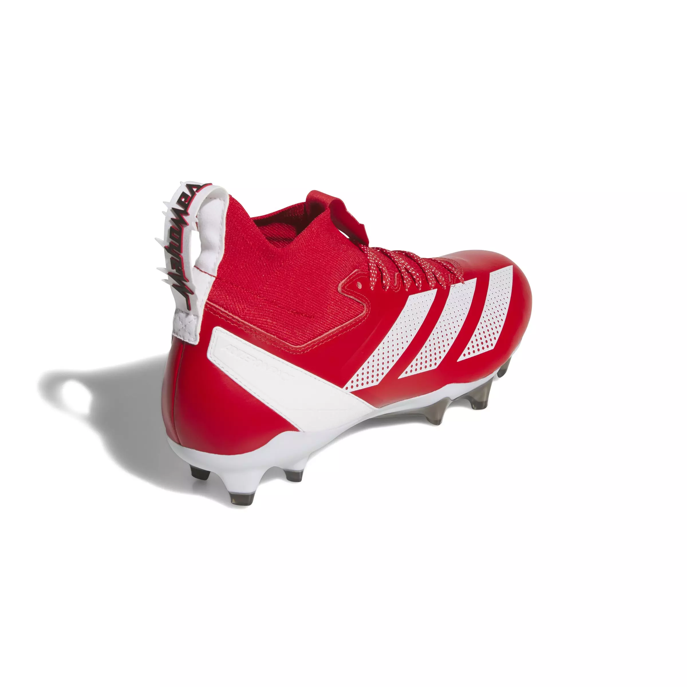adidas Adizero Impact + PE "Team Colleg Red/Ftwr White/Team Colleg Red" Men's Football Cleat - RED/WHITE/RED