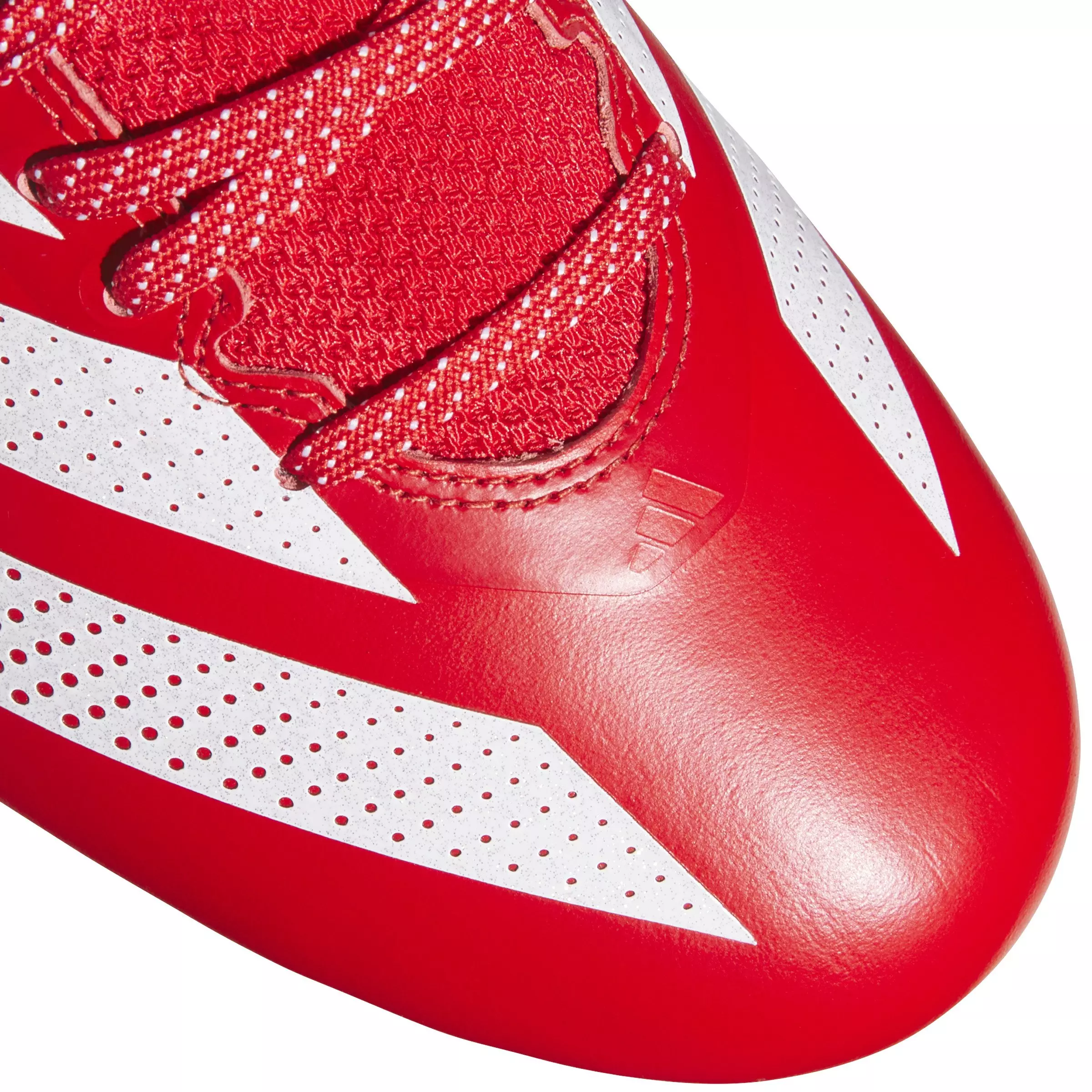 adidas Adizero Impact + PE "Team Colleg Red/Ftwr White/Team Colleg Red" Men's Football Cleat - RED/WHITE/RED