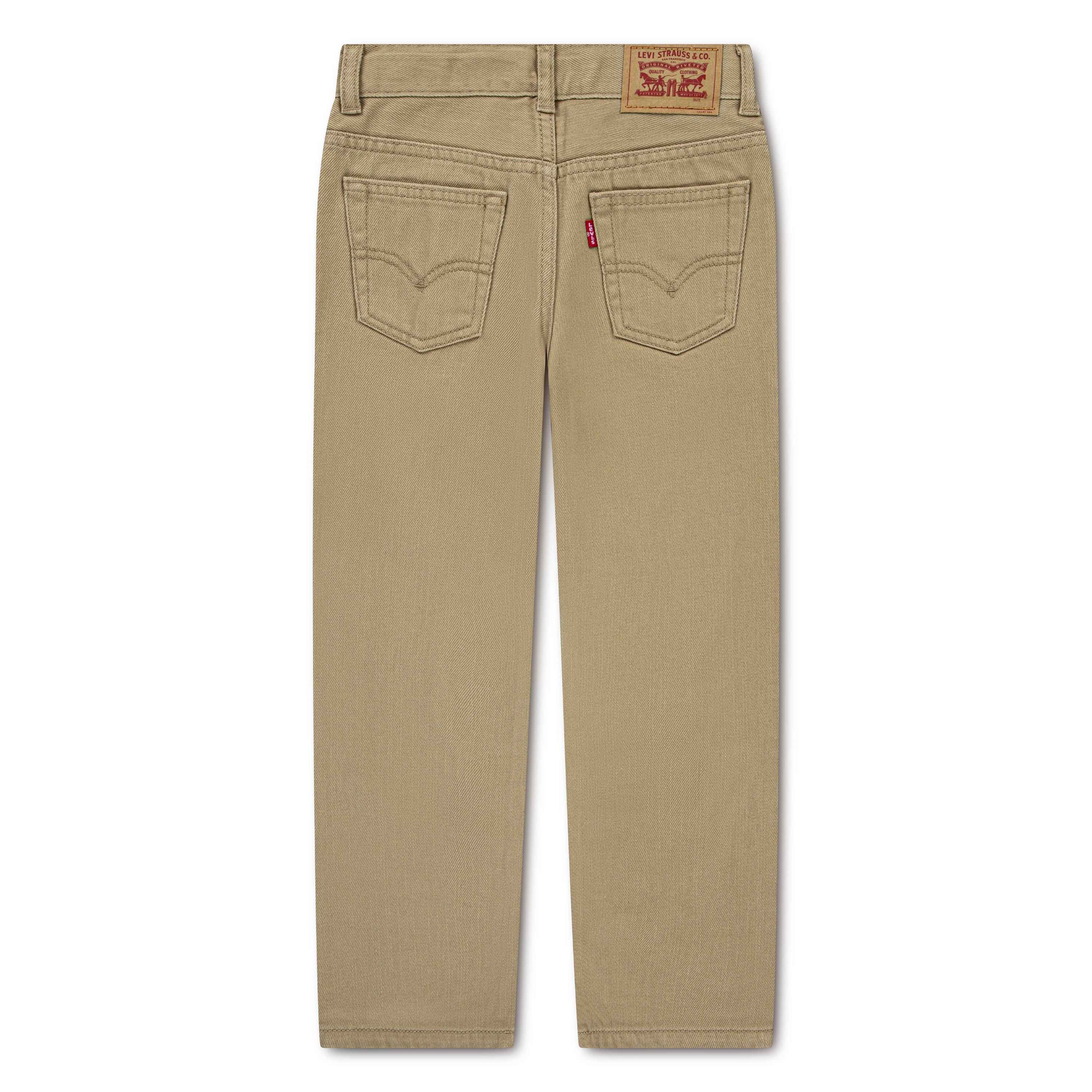 Levi's 505 Regular Fit Lt Wash Denim Big Boys' Khaki Jeans