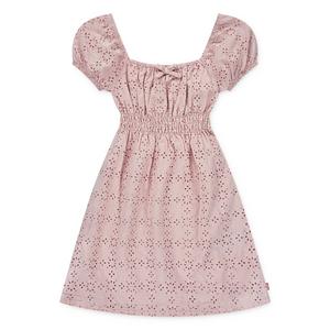 Levi's Little Girls' Eyelet Short Sleeve Dress - Pink