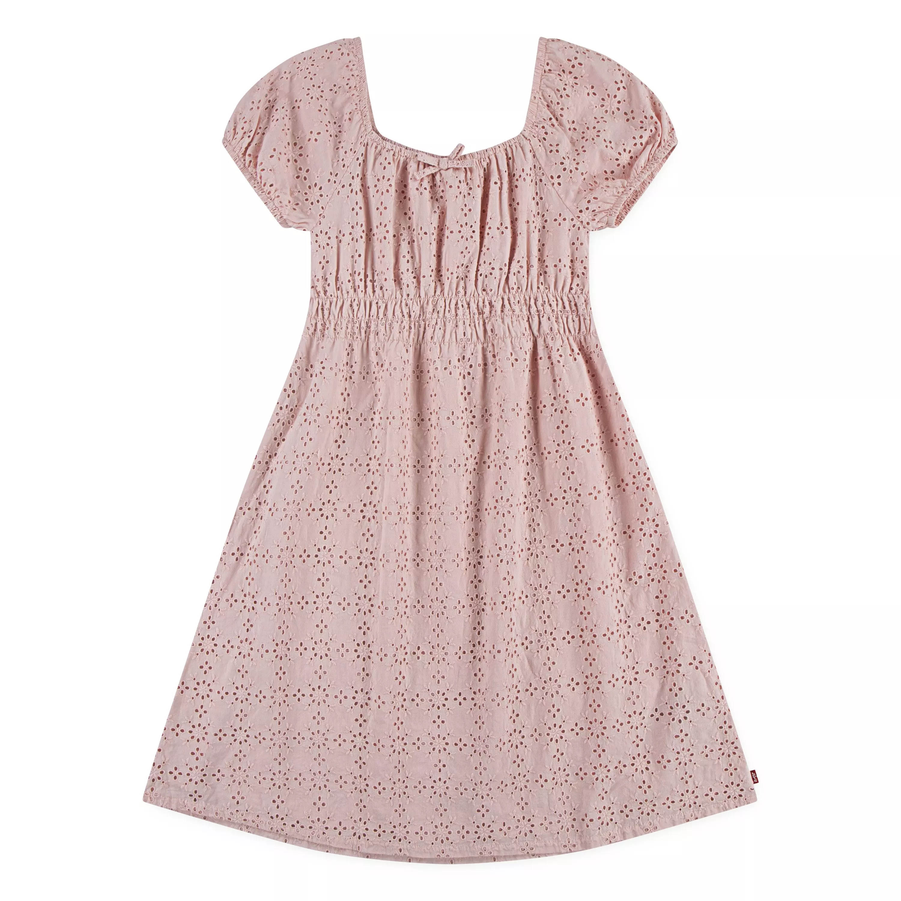 Levi's Big Girls' Eyelet Short Sleeve Dress - Pink - PINK