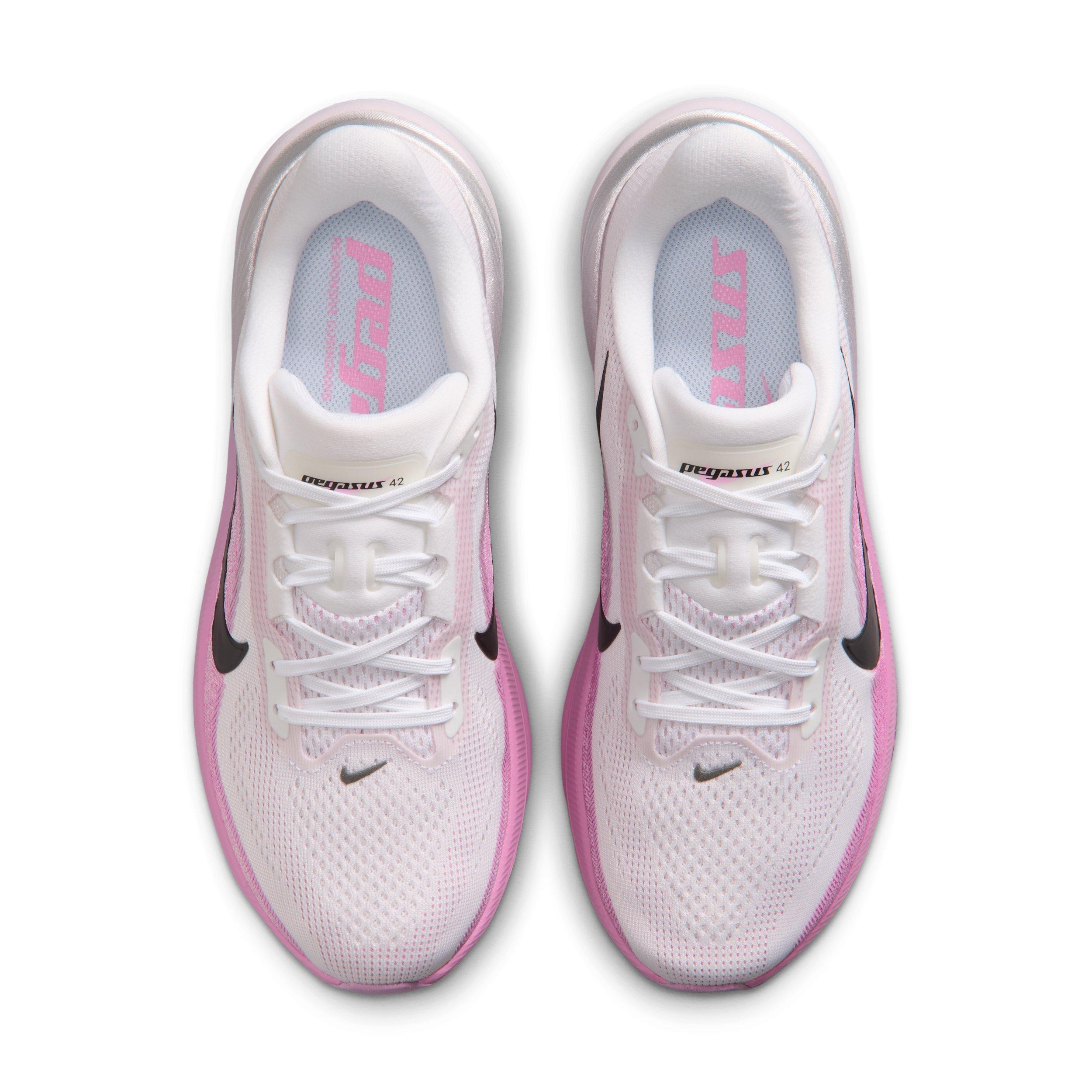 Nike Pegasus 42 "White/Light Magenta/Bleached Lilac/Black" Women's Running Shoe - WHITE/LT MAGENTA/LILAC/BLACK