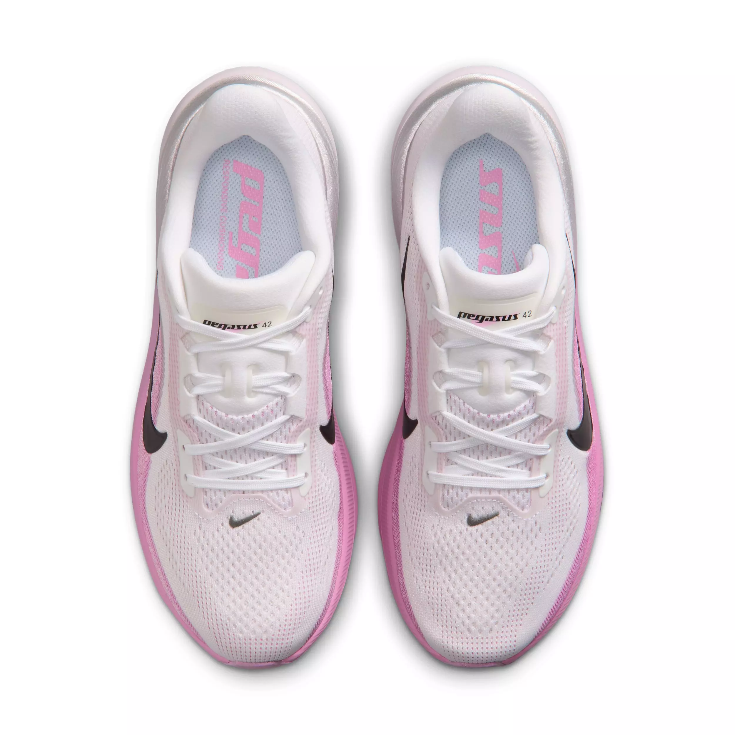 Nike Pegasus 42 "White/Light Magenta/Bleached Lilac/Black" Women's Running Shoe - WHITE/LT MAGENTA/LILAC/BLACK