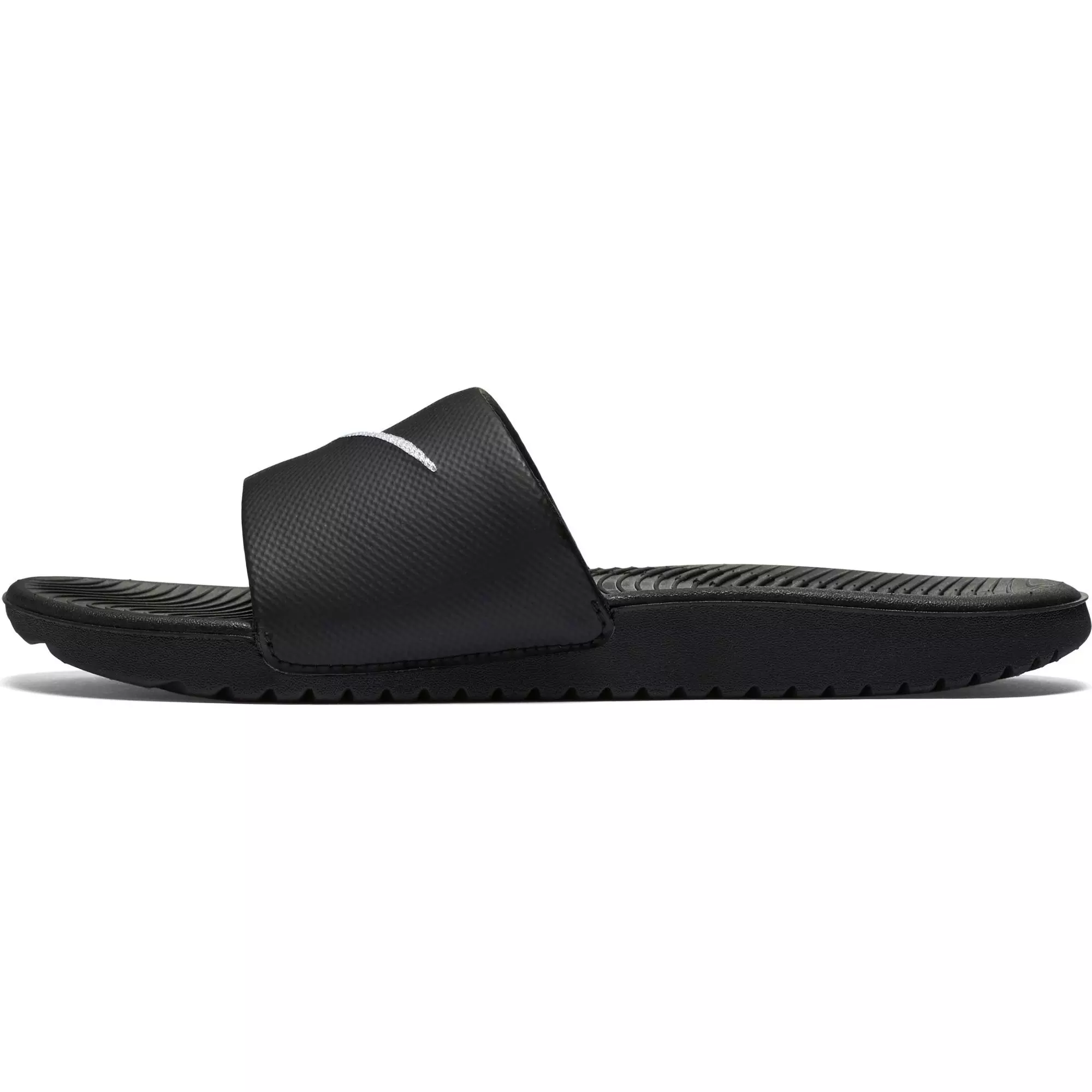 Nike Kawa Grade School Kids' Slide - BLACK/WHITE