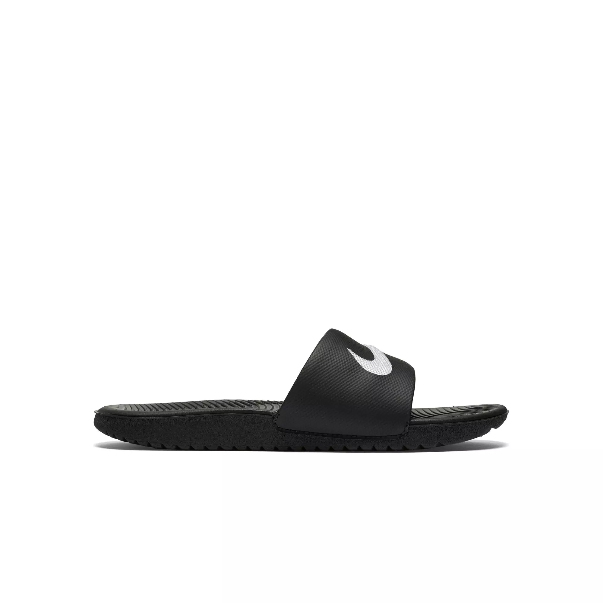 Nike Kawa Grade School Kids' Slide - BLACK/WHITE
