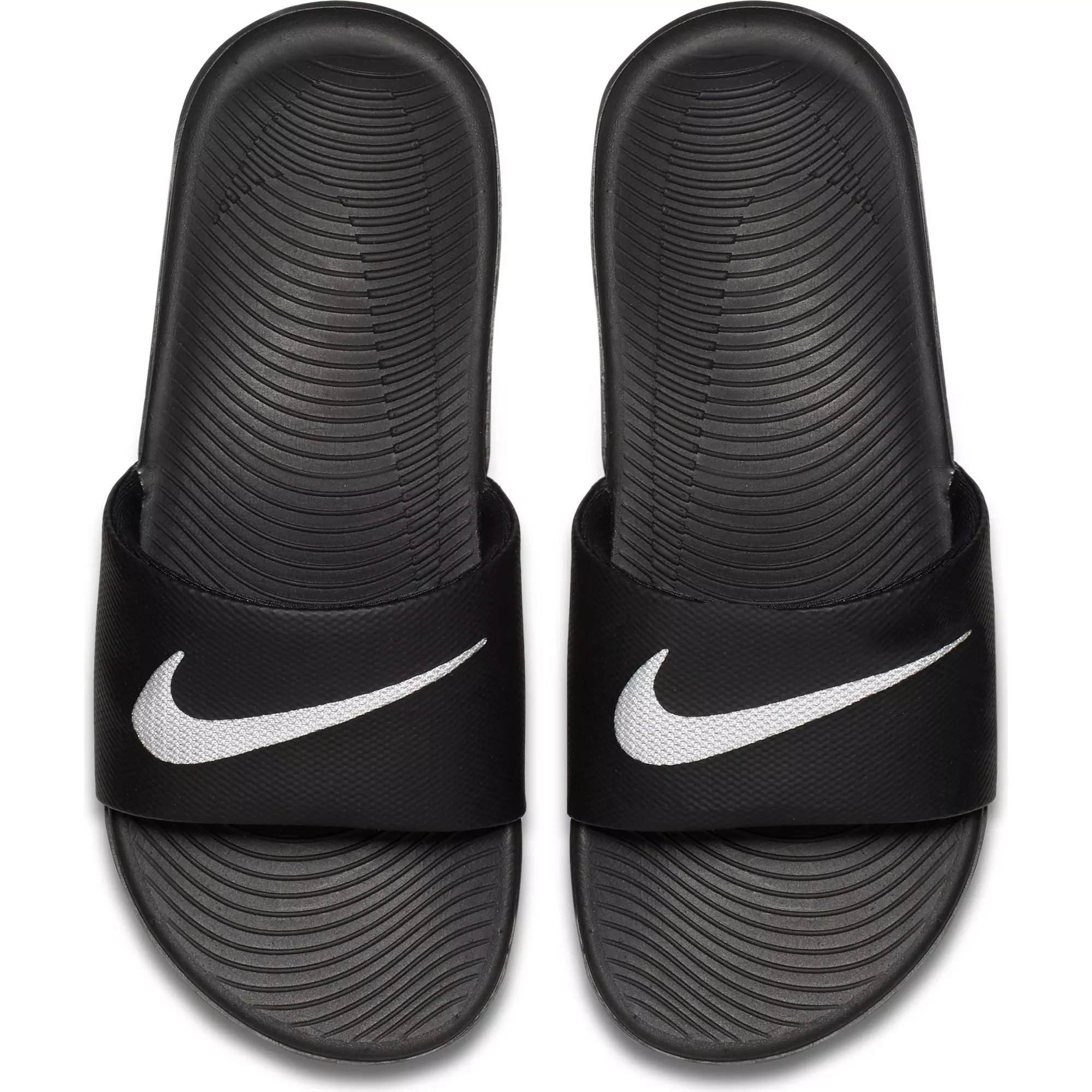 Nike Kawa Grade School Kids' Slide - BLACK/WHITE