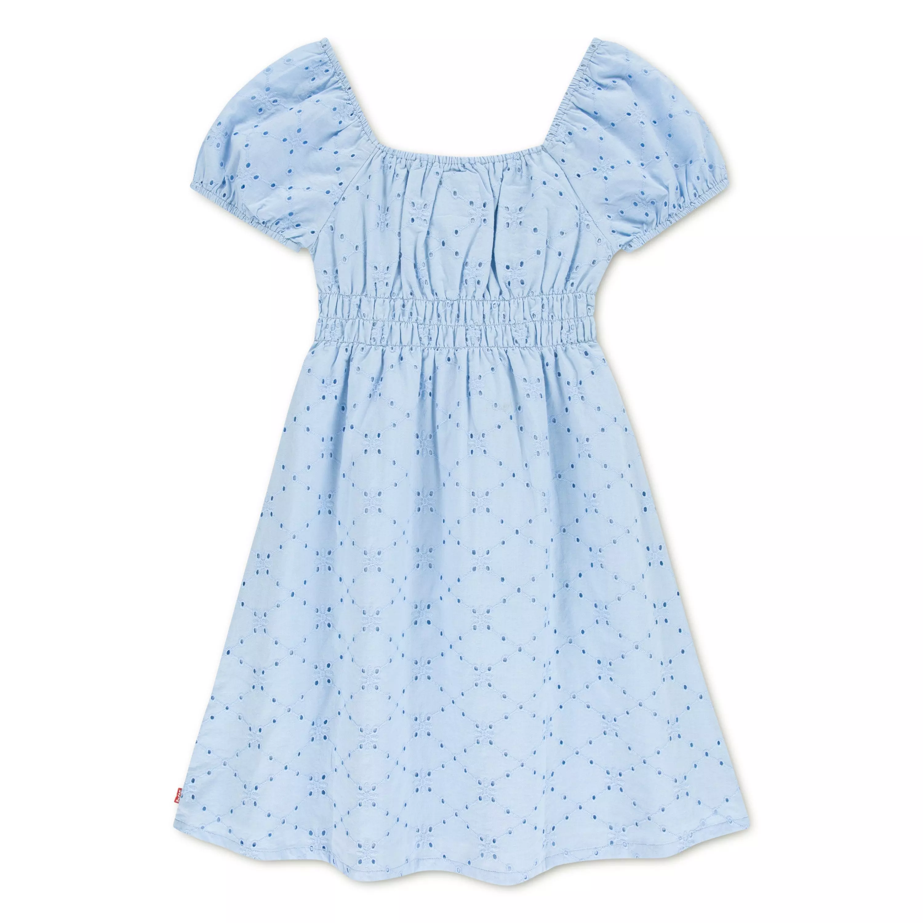 Levi's Little Girls' Eyelet Short Sleeve Dress - Light Blue - LIGHT BLUE