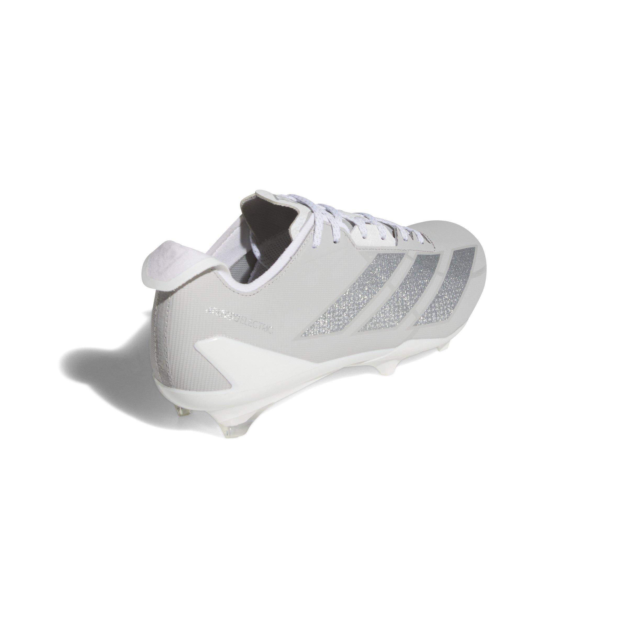 adidas Adizero Electric "Grey Two/Silver Metallic/Ftwr White" Men's Football Cleat - GREY/SILVER/WHITE Thumbnail View 4