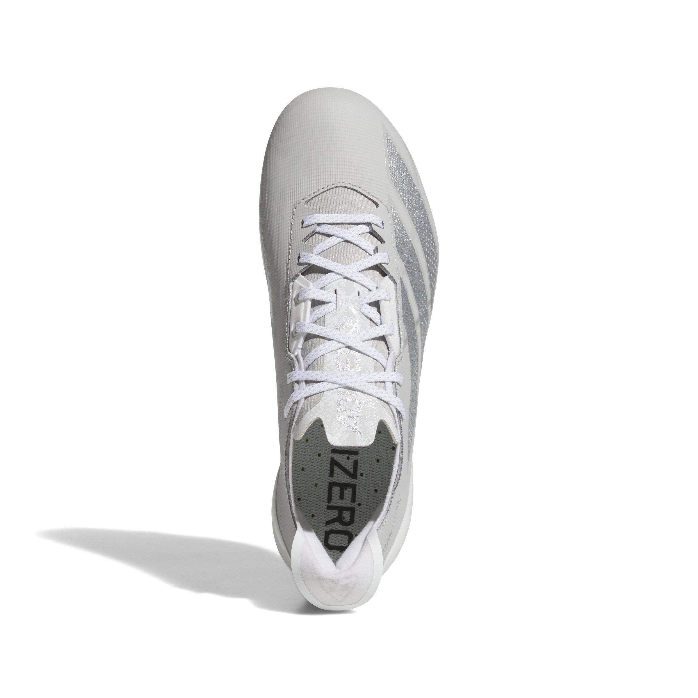 adidas Adizero Electric "Grey Two/Silver Metallic/Ftwr White" Men's Football Cleat - GREY/SILVER/WHITE Thumbnail View 5