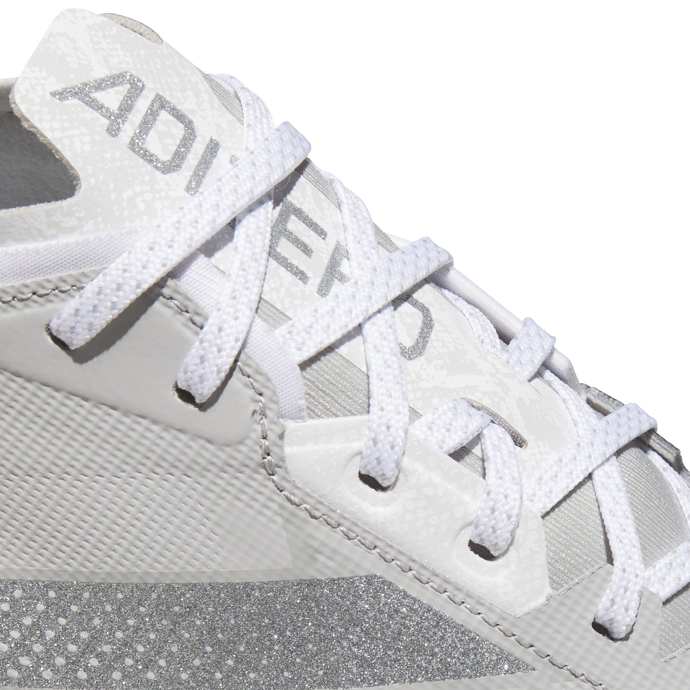 adidas Adizero Electric "Grey Two/Silver Metallic/Ftwr White" Men's Football Cleat - GREY/SILVER/WHITE Thumbnail View 8