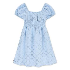 Levi's Big Girls' Eyelet Short Sleeve Dress - Light Blue