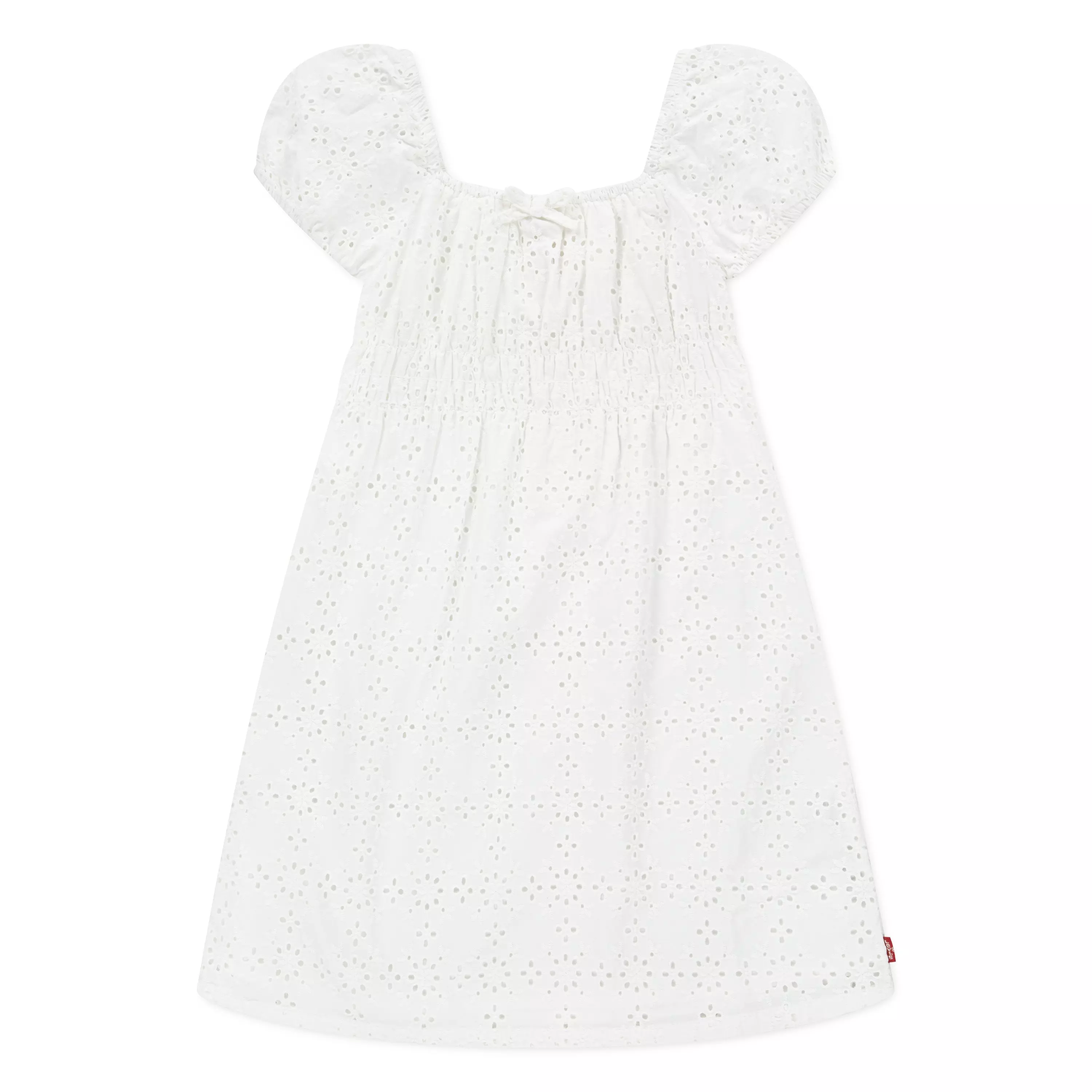 Levi's Little Girls' Eyelet Short Sleeve Dress - White - WHITE