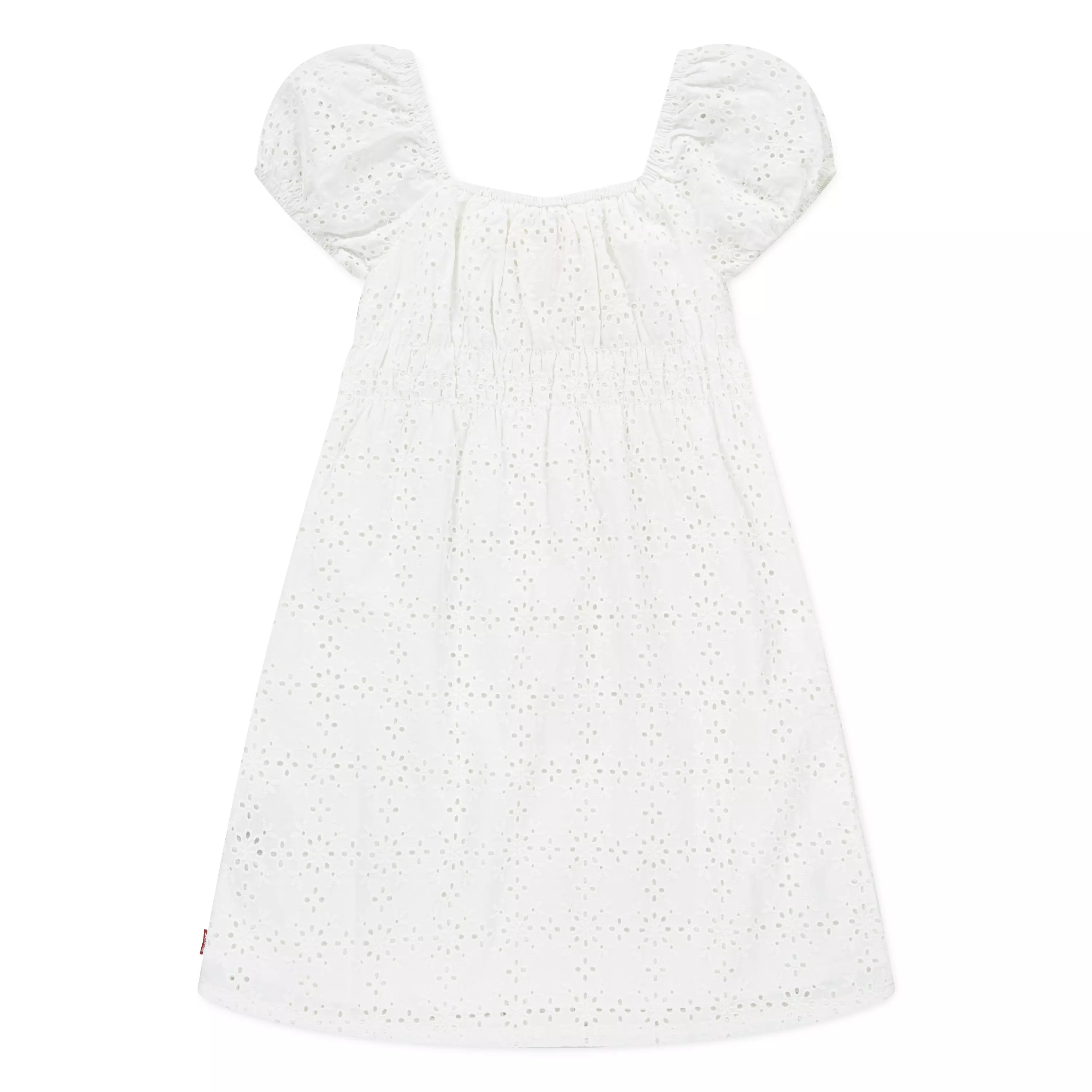 Levi's Little Girls' Eyelet Short Sleeve Dress - White - WHITE