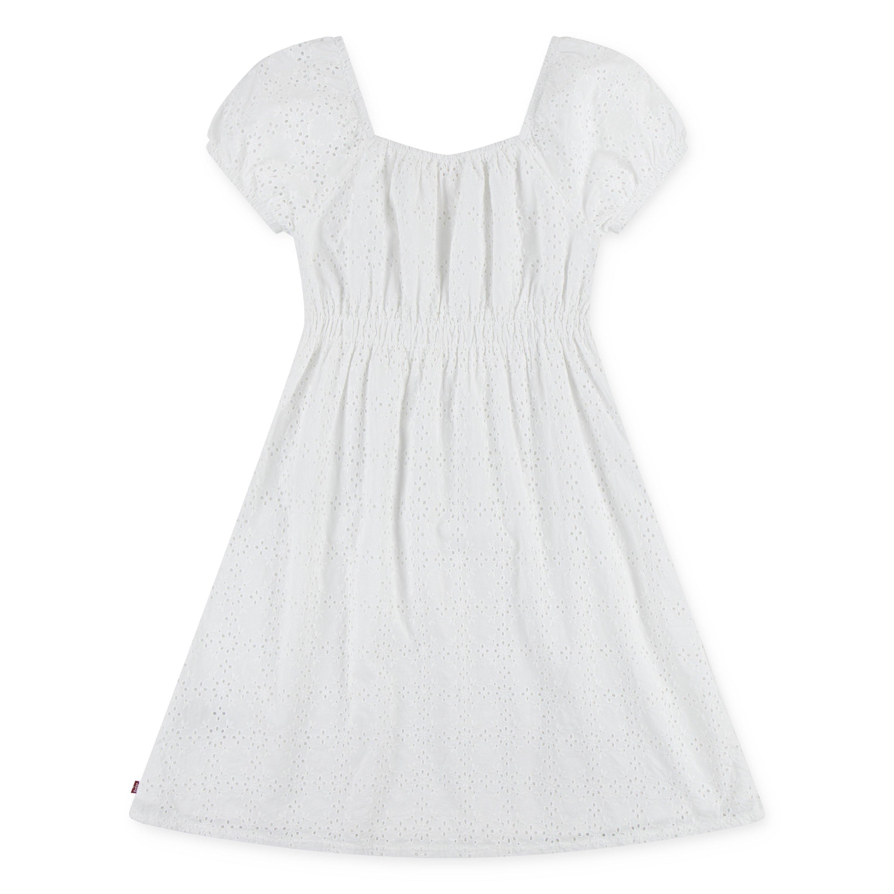 Levi's Eyelet Short Sleeve Big Girls' White Dress