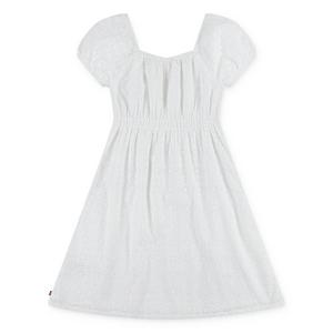 Levi's Big Girls' Eyelet Short Sleeve Dress - White