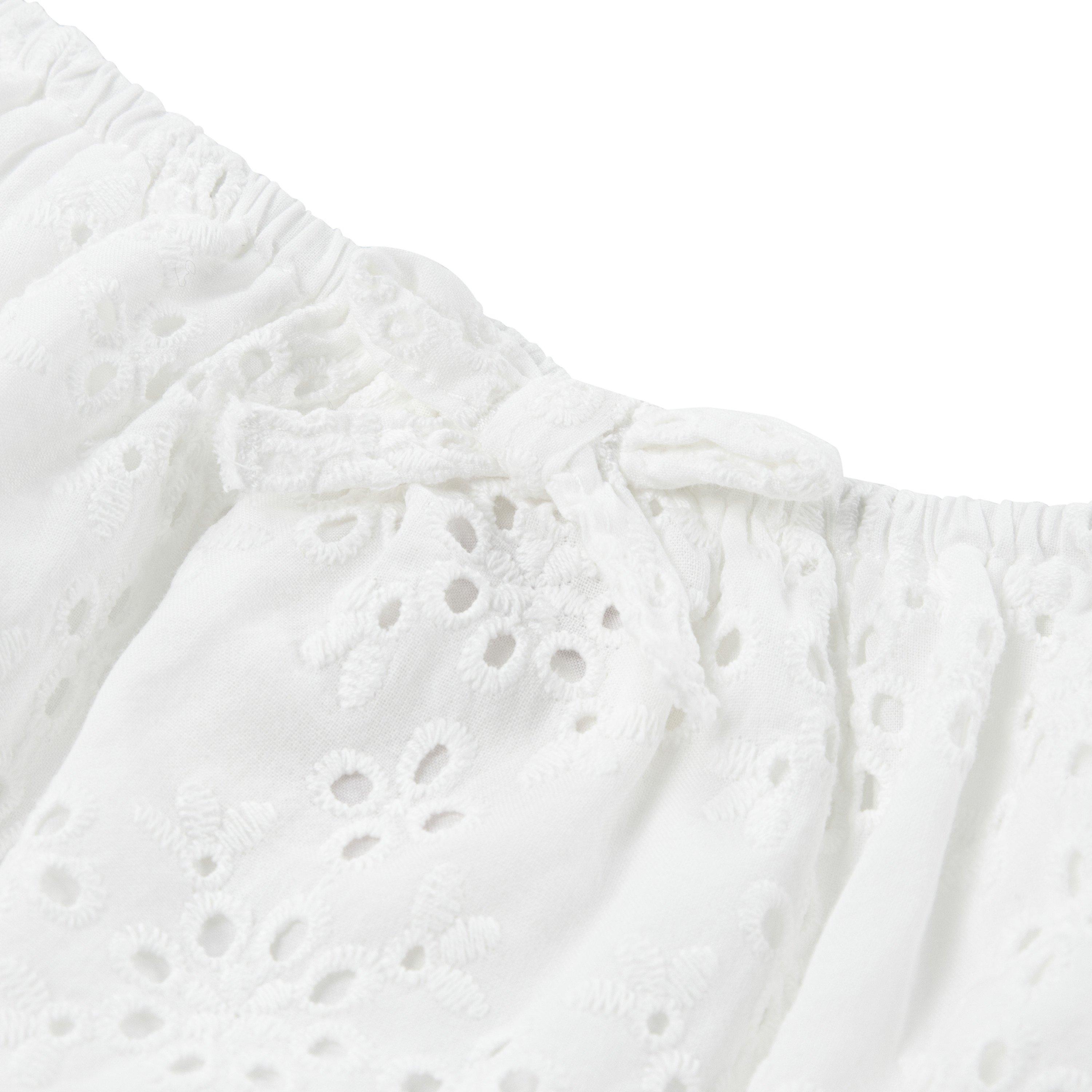 Levi's Eyelet Short Sleeve Big Girls' White Dress