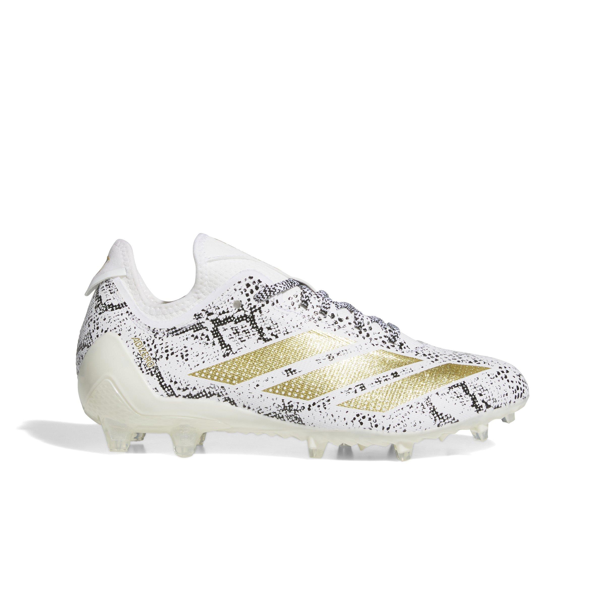 adidas Adizero Electric.1 "Ftwr White/Gold Metallic/Core Black" Men's Football Cleat - WHITE/GOLD/BLACK Thumbnail View 1
